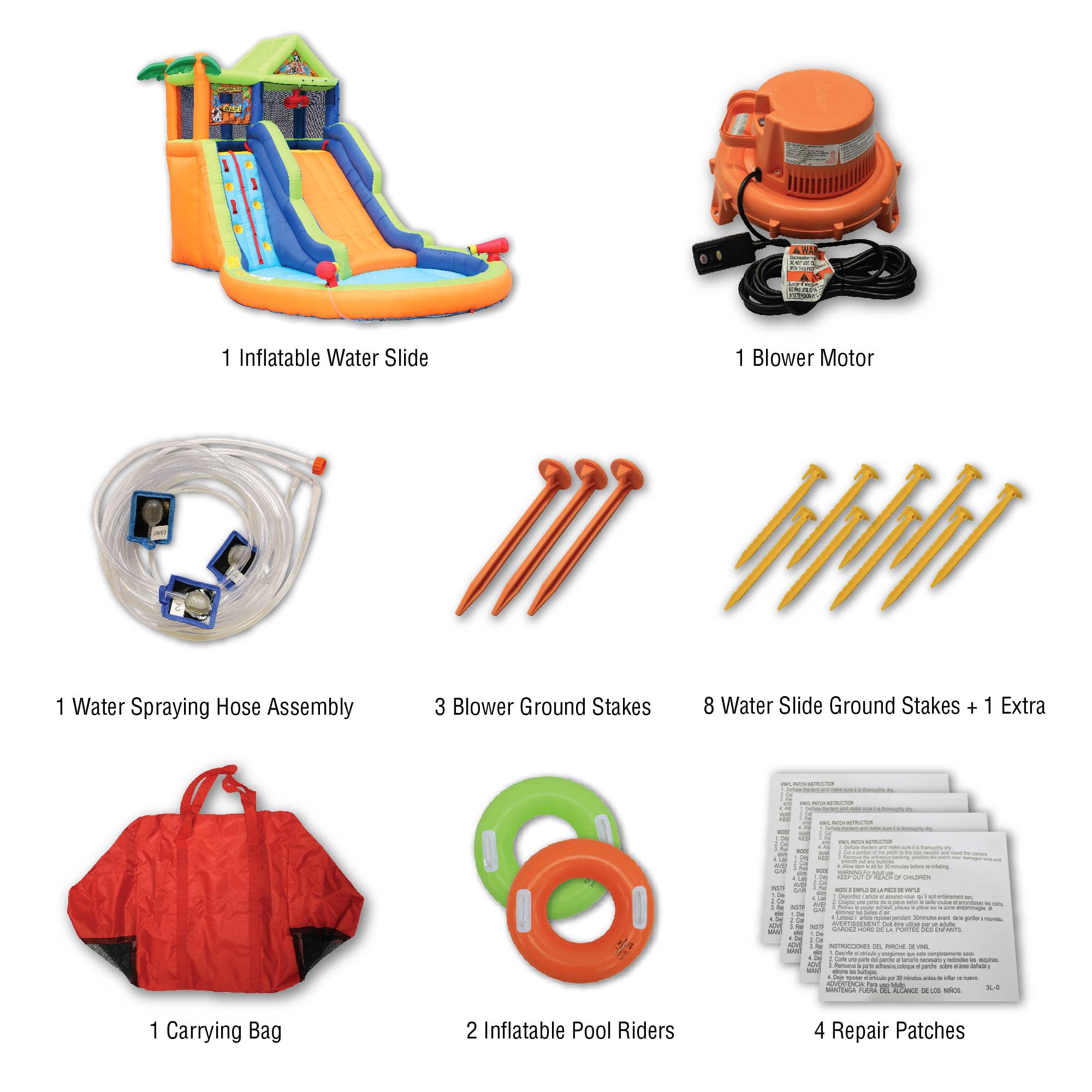 BANZAI Slide 'N Splash Clubhouse Water Park