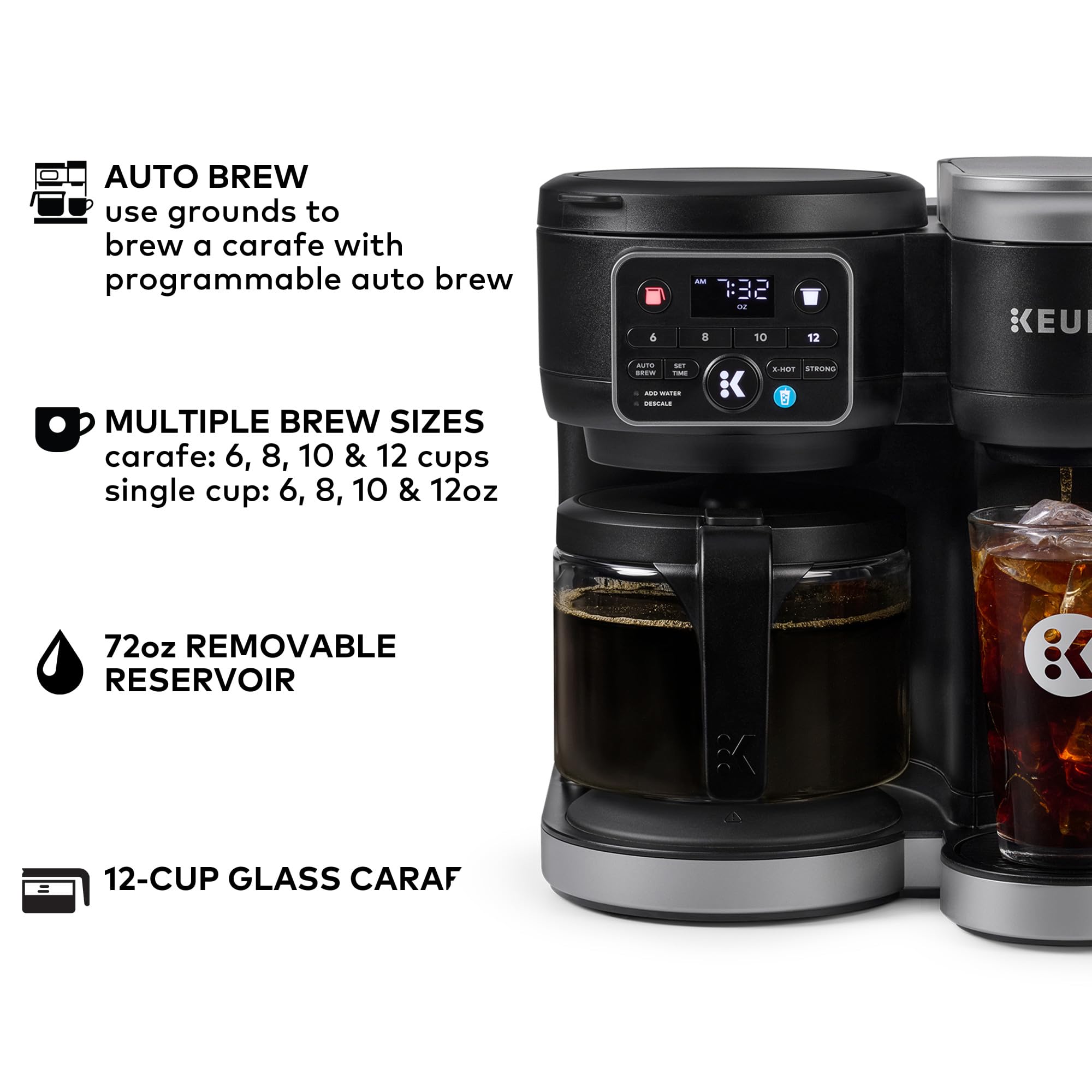 Keurig K-Duo Hot & Iced Single Serve & Carafe Coffee Maker,