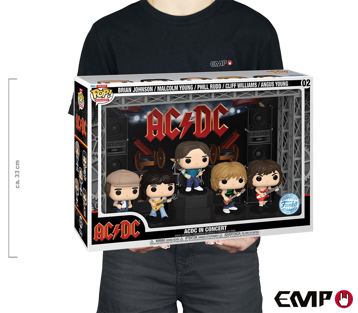 Funko AC/DC Pack 5 Figurines POP! Moments DLX Vinyl AC/DC in Concert 9 cm