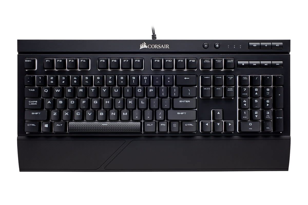 CORSAIR - K68 RGB Mechanical Gaming Keyboard RGB Backlit Cherry MX Red Switch - Black