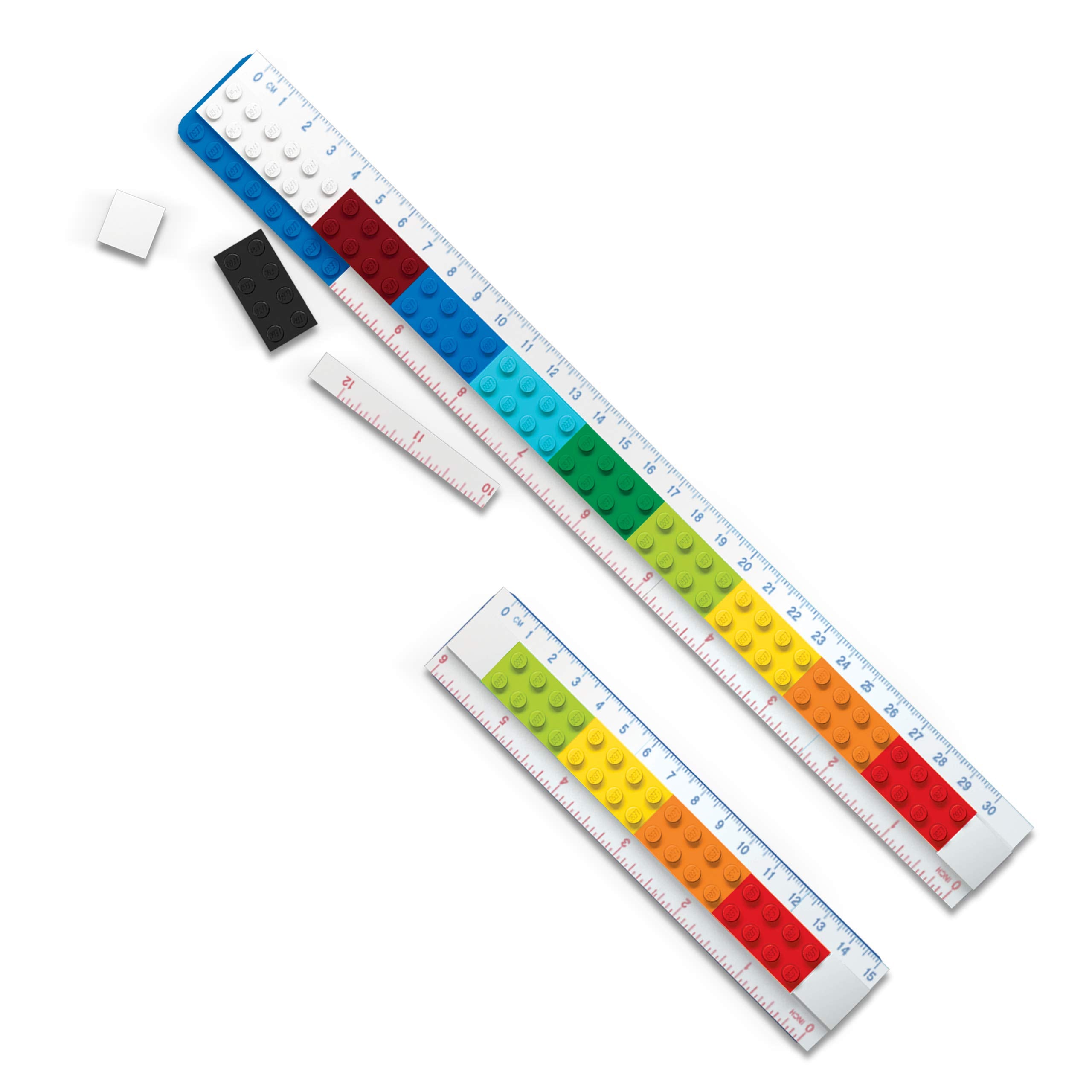 Lego Stationery - Buildable Ruler - 12" (30cm) Ruler with Building Bricks