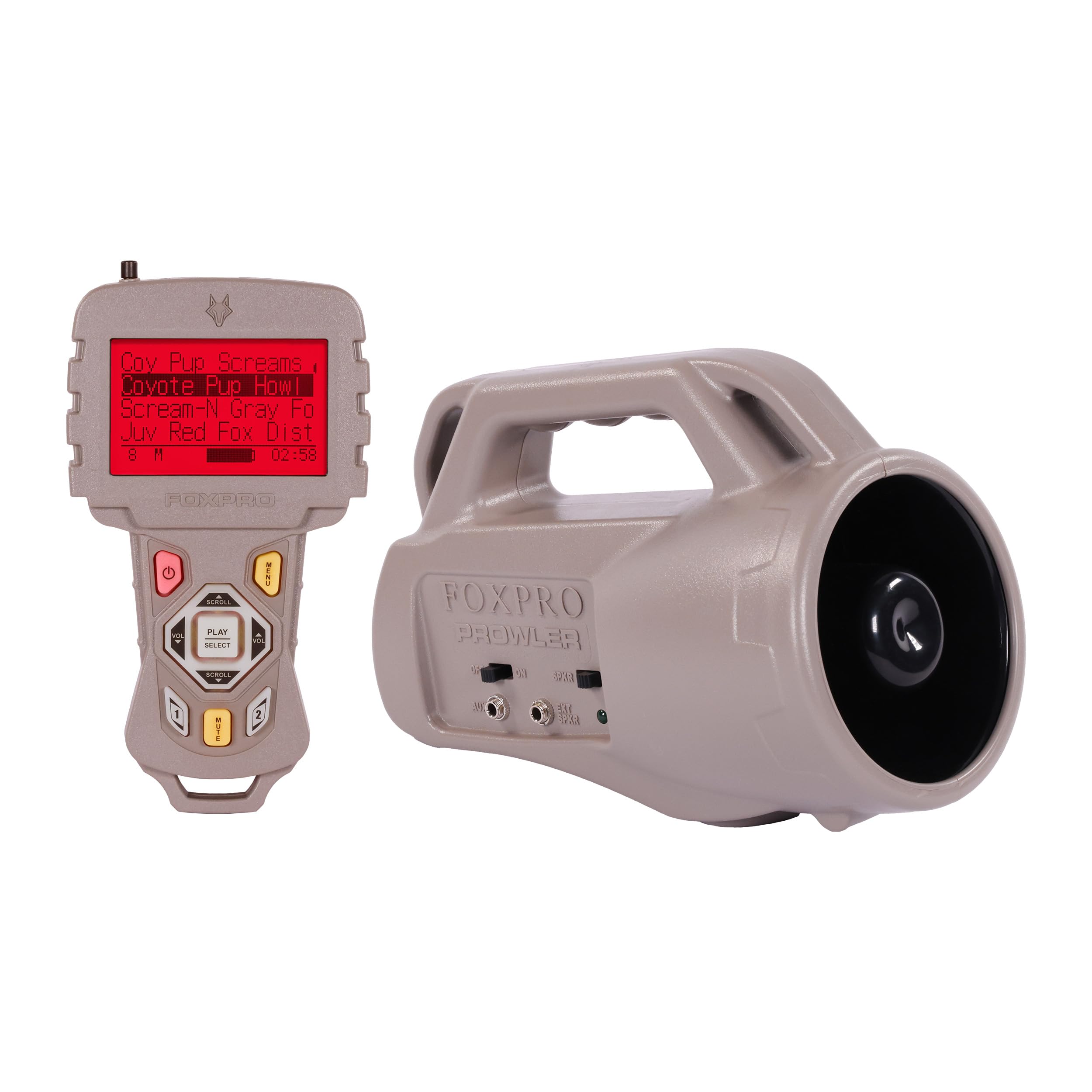FOXPRO Prowler American Made Electronic Predator Call Remote Operated and Programmable Coyote, Fox, Crow, Hog Call for Hunting