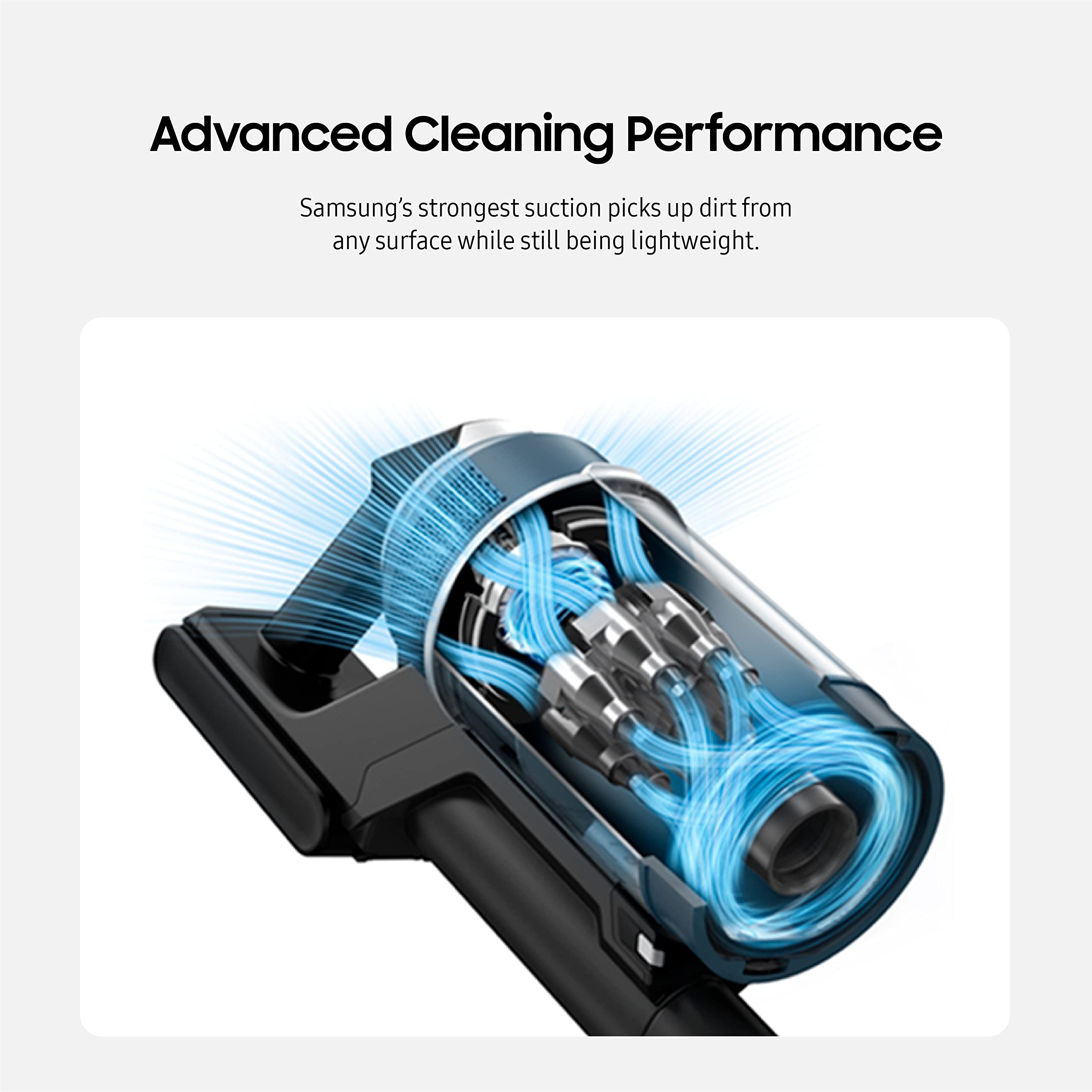 Samsung Bespoke Jet Cordless Stick Vacuum Cleaner with All in One Clean Station, Powerful Floor Cleaning for Carpet, Hardwood, Tile, Lightweight