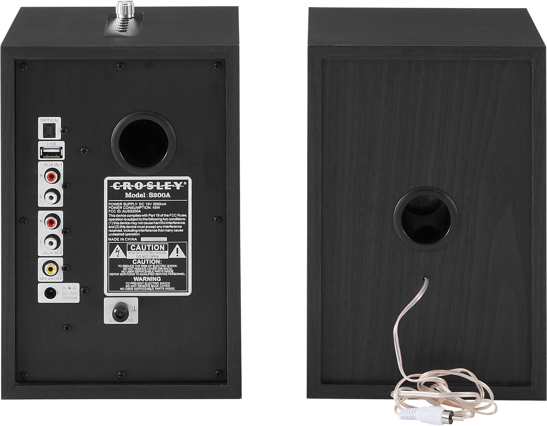 Crosley S200A 4" Active Powered Bluetooth Stereo Speakers