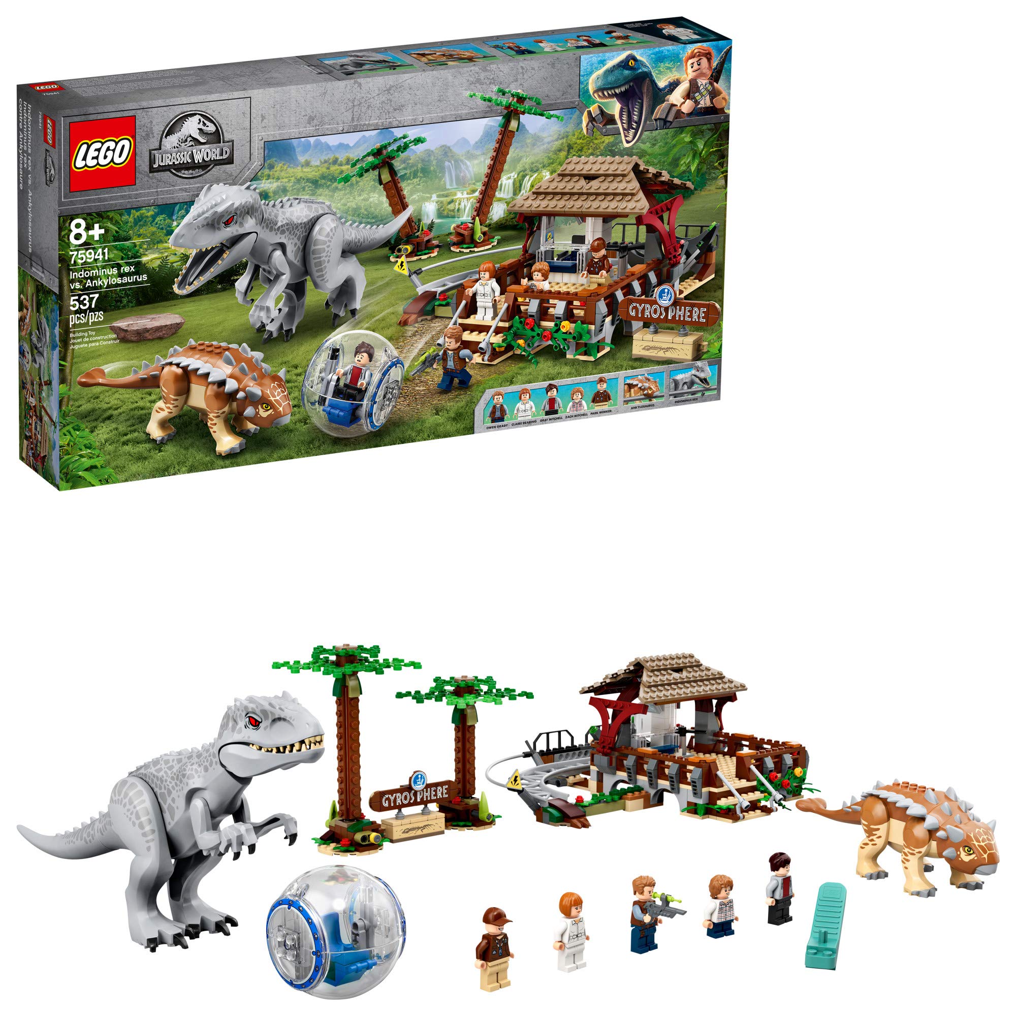 LEGO Jurassic World Indominus rex vs. Ankylosaurus 75941 (537 Pieces)