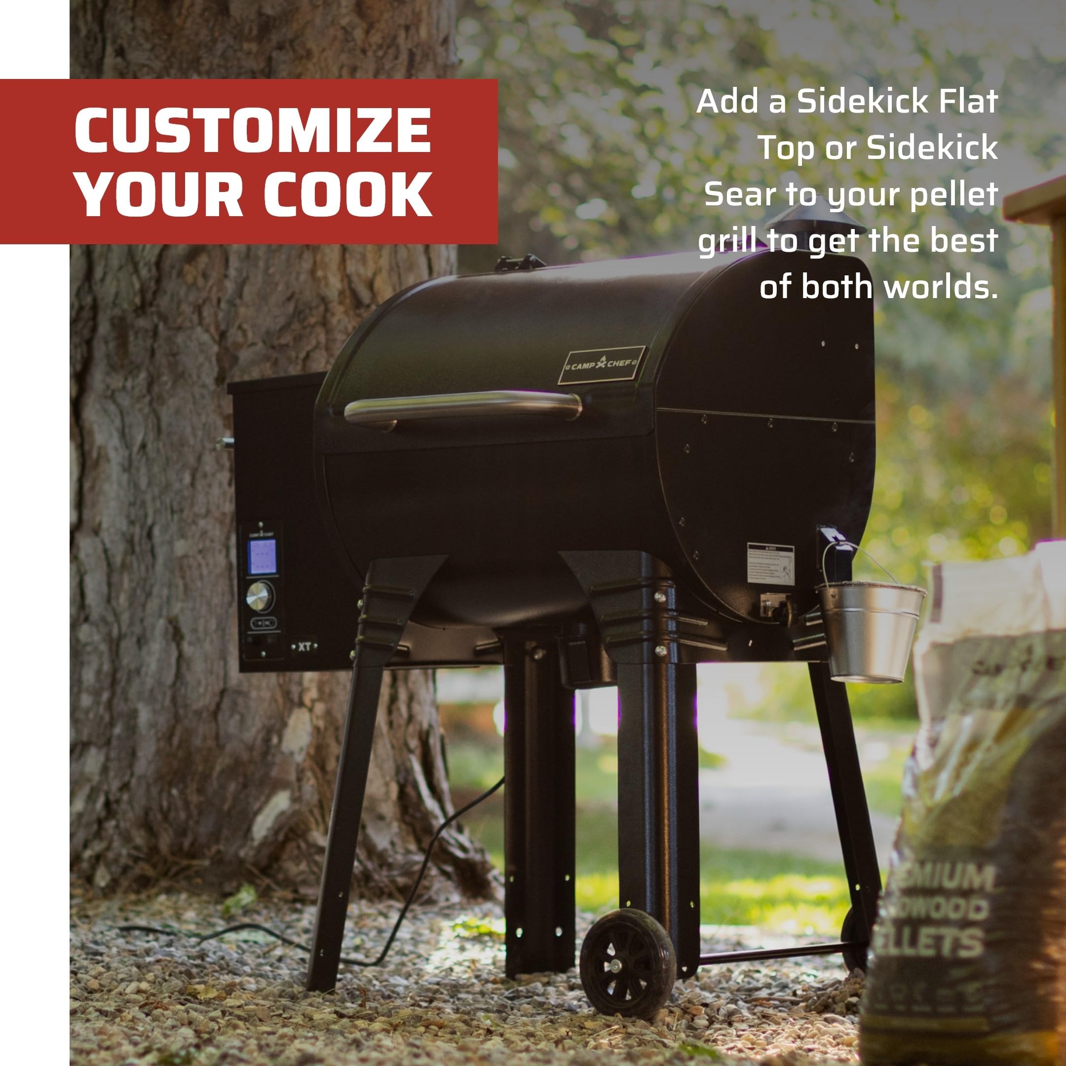 Camp Chef PG24XT Smoke Pro Pellet Grill and Smoker BBQ with Digital Controls and Stainless Temp Probe