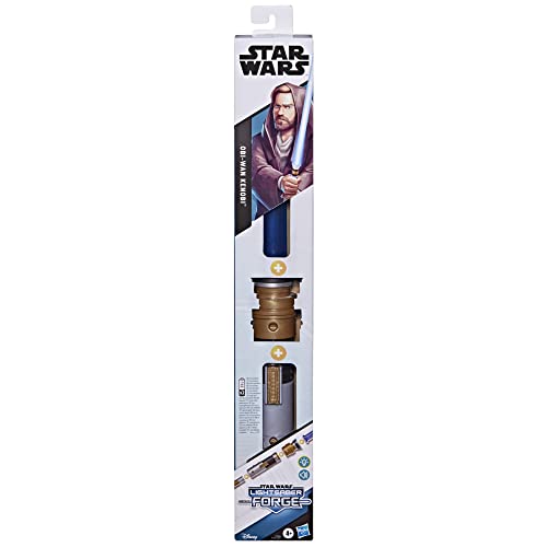 STAR WARS Lightsaber Forge OBI-Wan Kenobi Electronic Blue Lightsaber, Customizable Roleplay Toy, Toy for Kids Ages 4 and Up