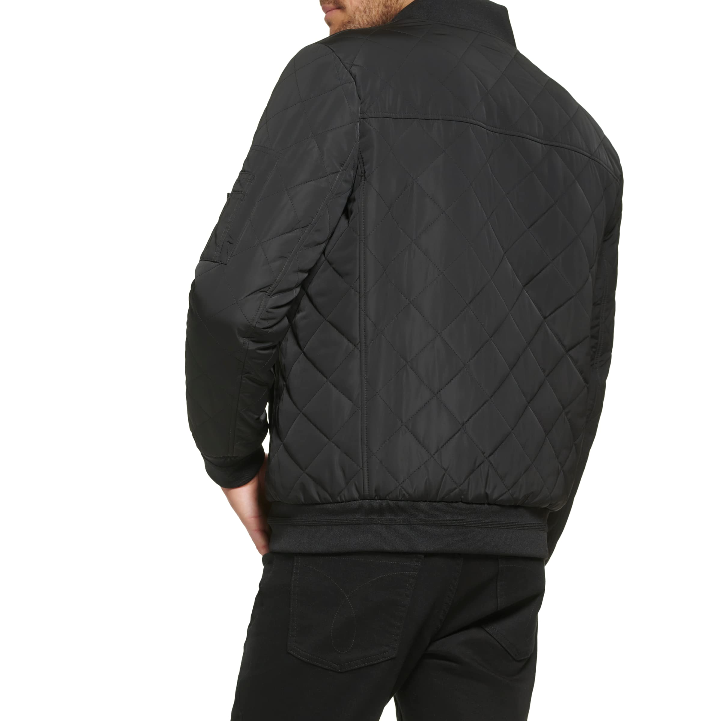 Calvin Klein Men's Quilted Zipper Detail Flight Jacket