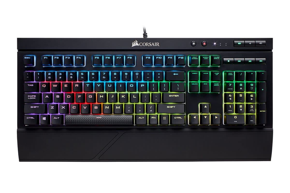 CORSAIR - K68 RGB Mechanical Gaming Keyboard RGB Backlit Cherry MX Red Switch - Black