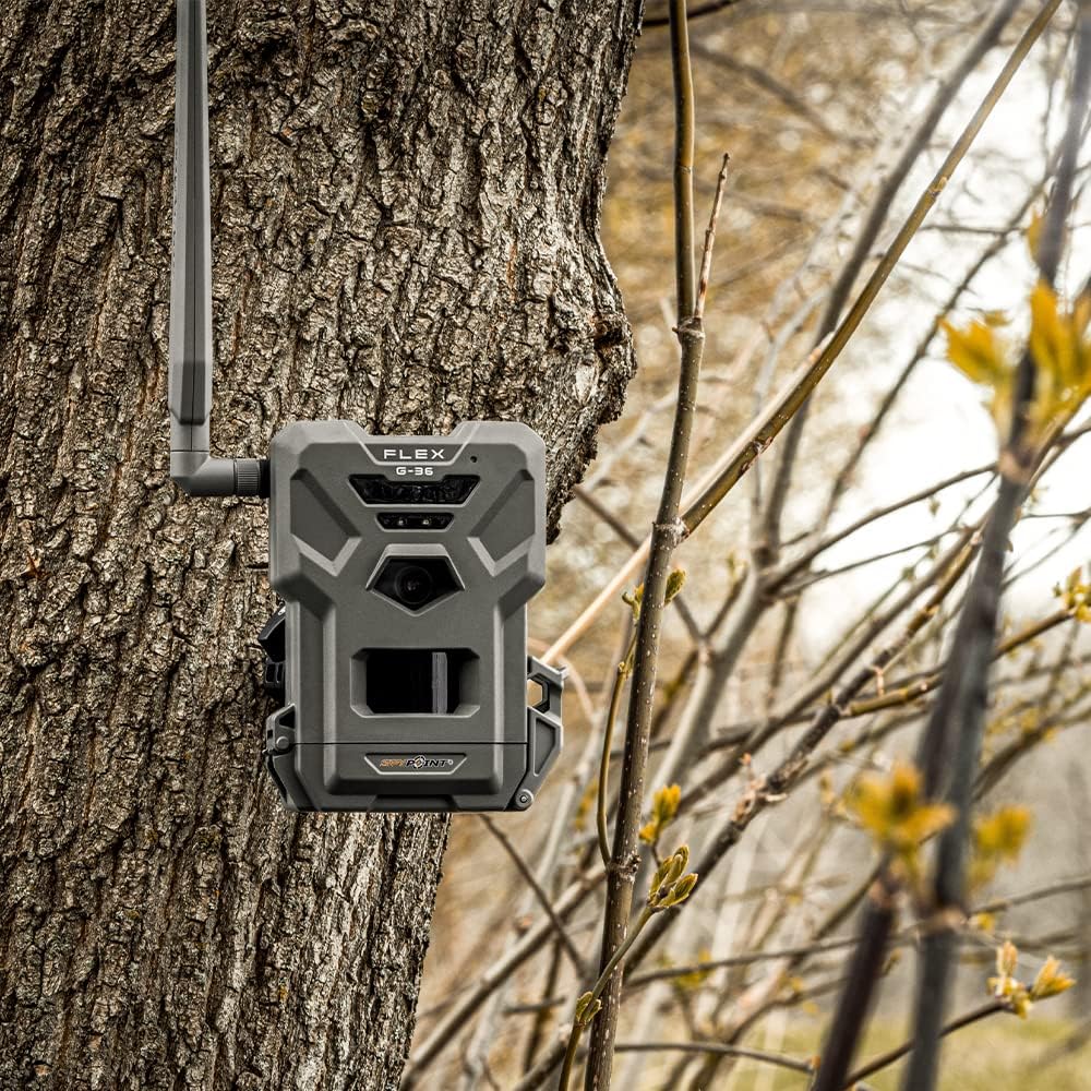 SPYPOINT Flex G-36 Twin Pack Cellular Trail Camera, 36MP Photos and 1080p Videos with Sound, GPS Enabled, Dual-Sim LTE Connectivity