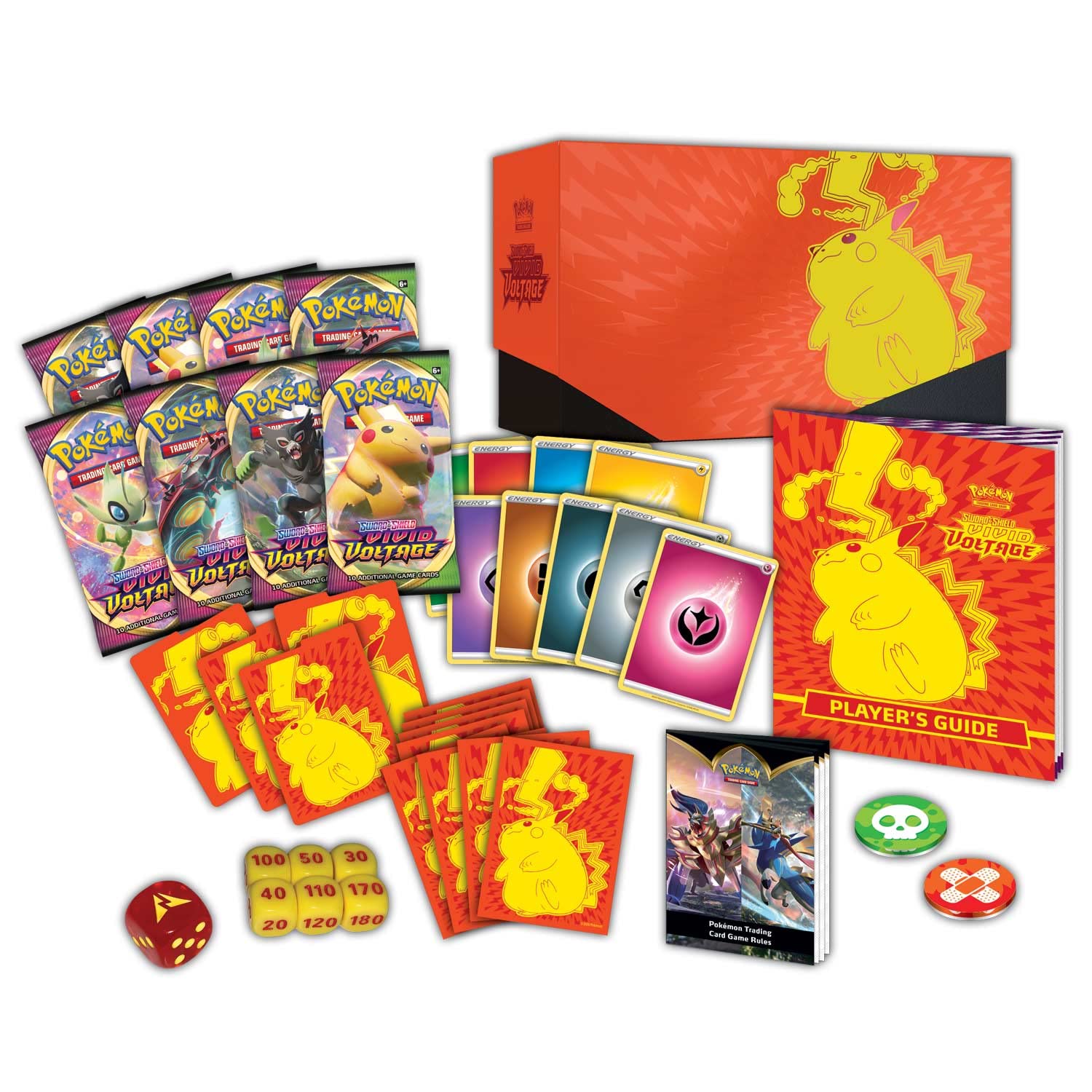 Pokémon TCG: Sword & Shield-Vivid Voltage Elite Trainer Box (8 Boosters & Premium Accessories)