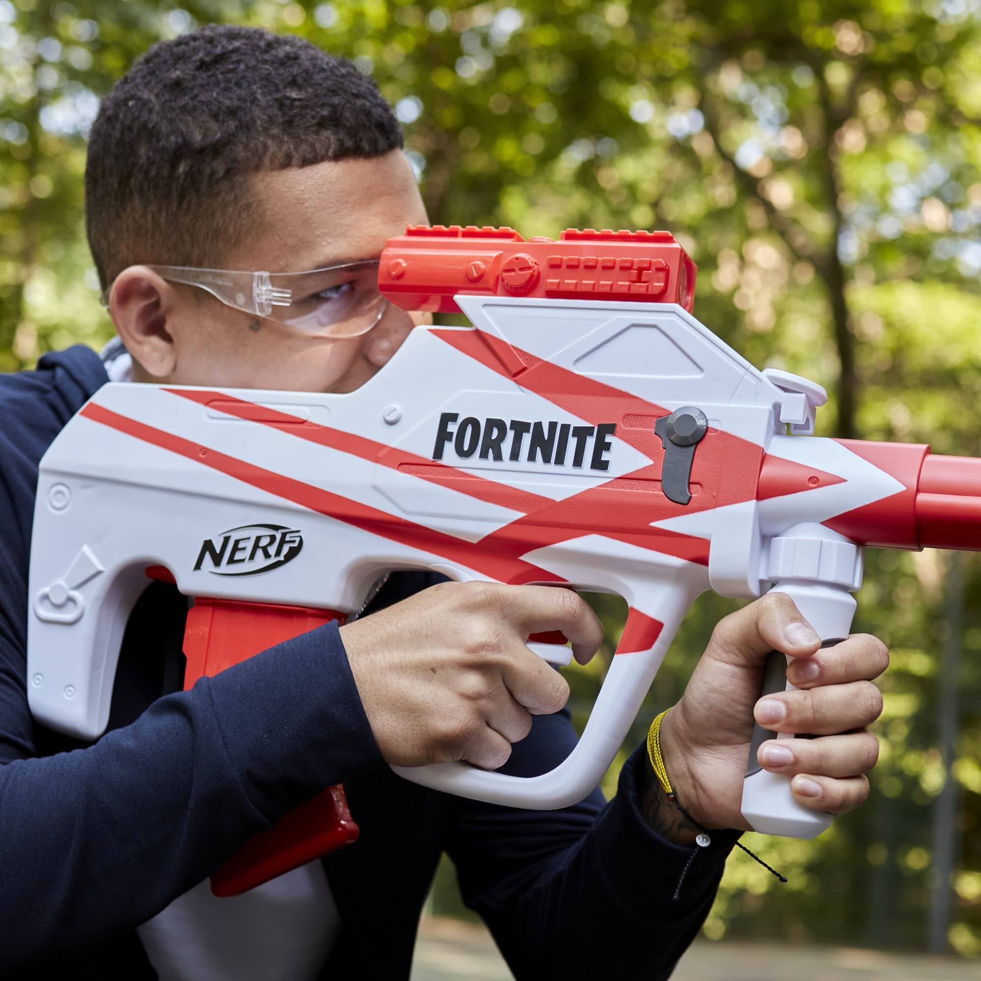 Nerf Fortnite B-AR Motorized Dart Blaster - Fortnite Converge Wrap, Motorized 10-Dart Blasting, 10-Dart Clip, 10 Official Nerf Elite Darts