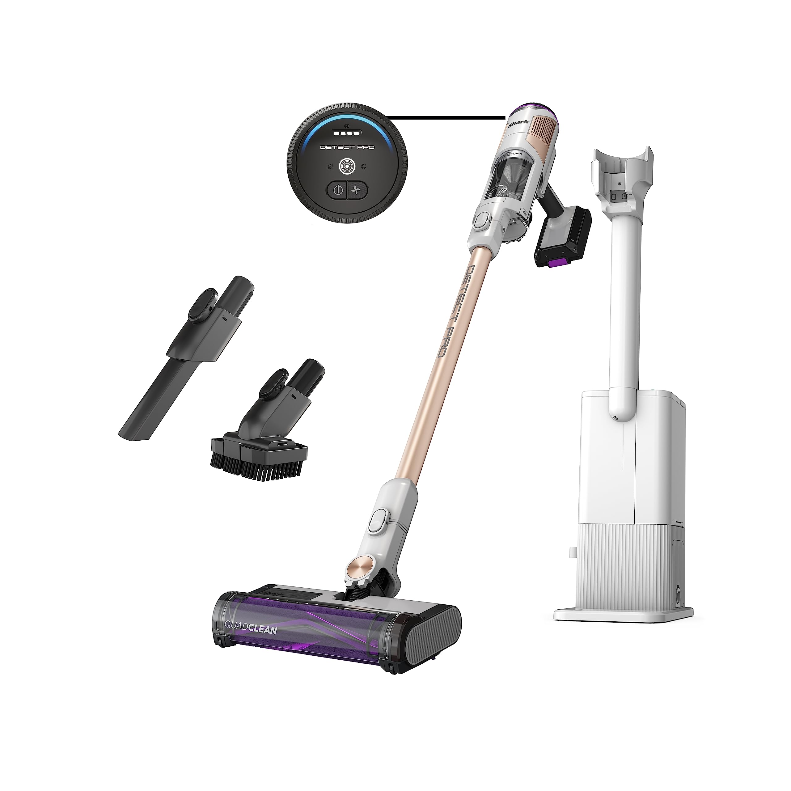 Shark Clean & Empty – Lightweight Cordless Vacuum Cleaner with HEPA Filter, Powerful Suction, Portable, Rechargeable, Auto-Empty System, Stick Vacuum for Pet Hair, Carpets & Hardfloor