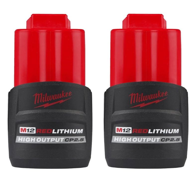 Milwaukee 48-11-2425 12V Lithium-Ion Hight Output CP2.5Ah Battery 2 Pack