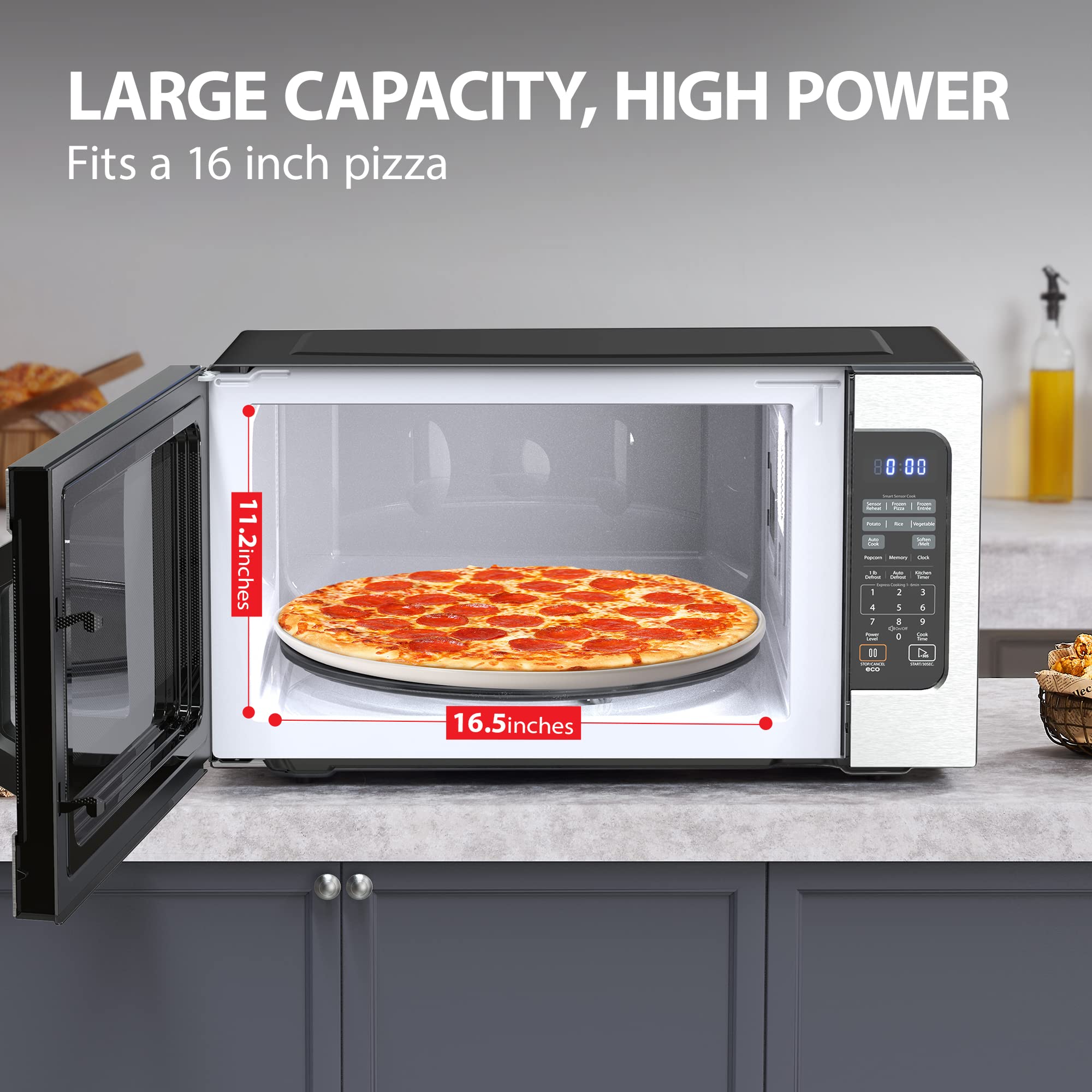 TOSHIBA Small Microwave Oven with 11 Power Levels