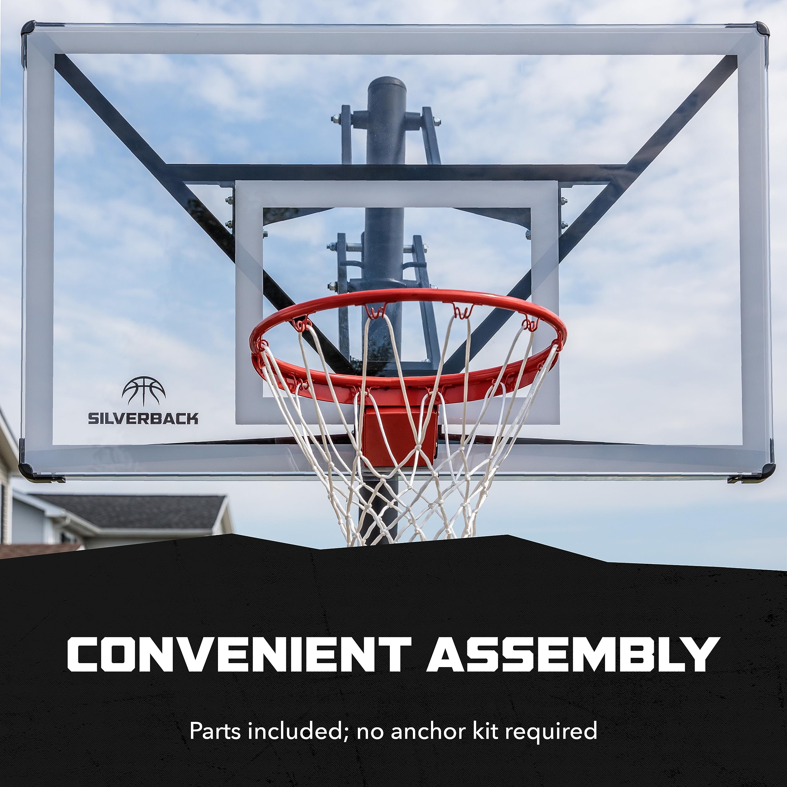 Silverback NXT 54" and NXT 60" In-Ground Basketball Hoops with Adjustable-Height Basketball Goal Backboard and QuickPlay Design