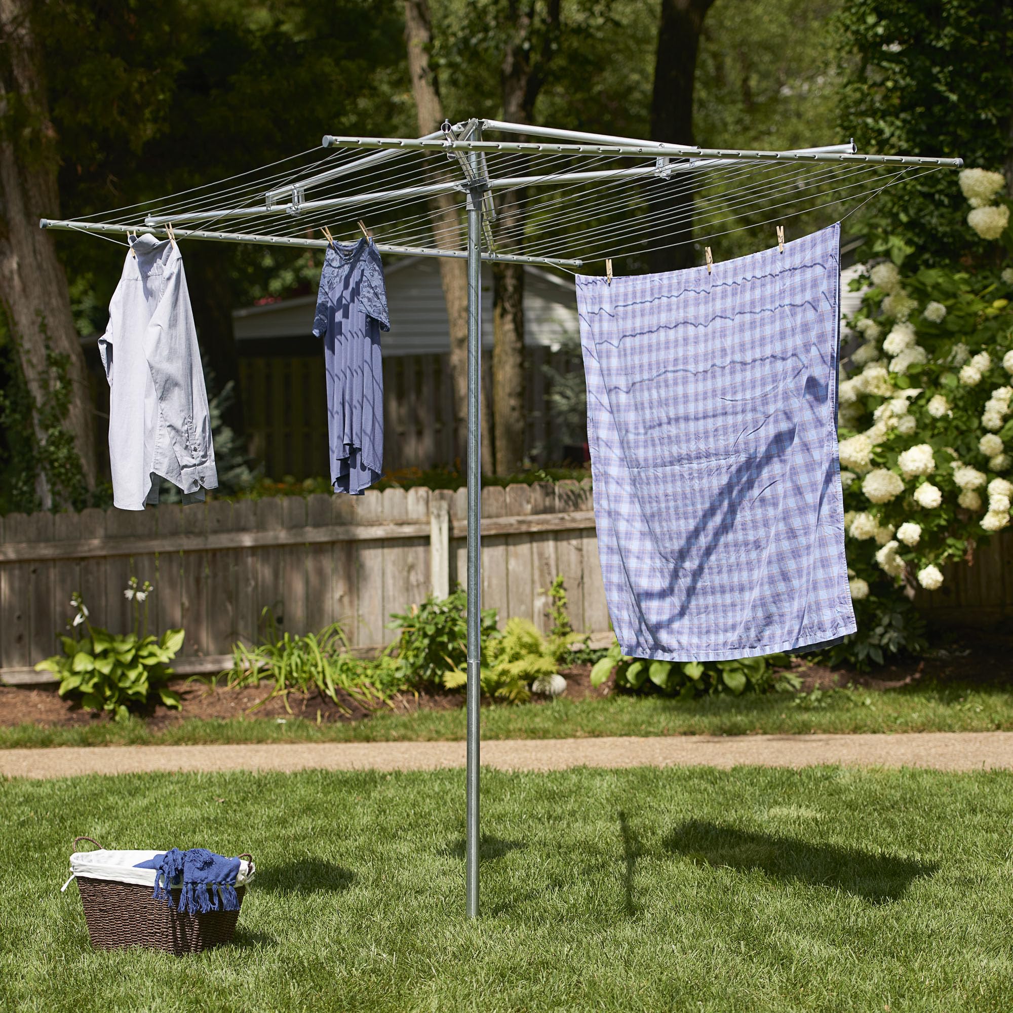 Household Essentials 1710 Height Adjustable Outdoor Umbrella Drying Rack