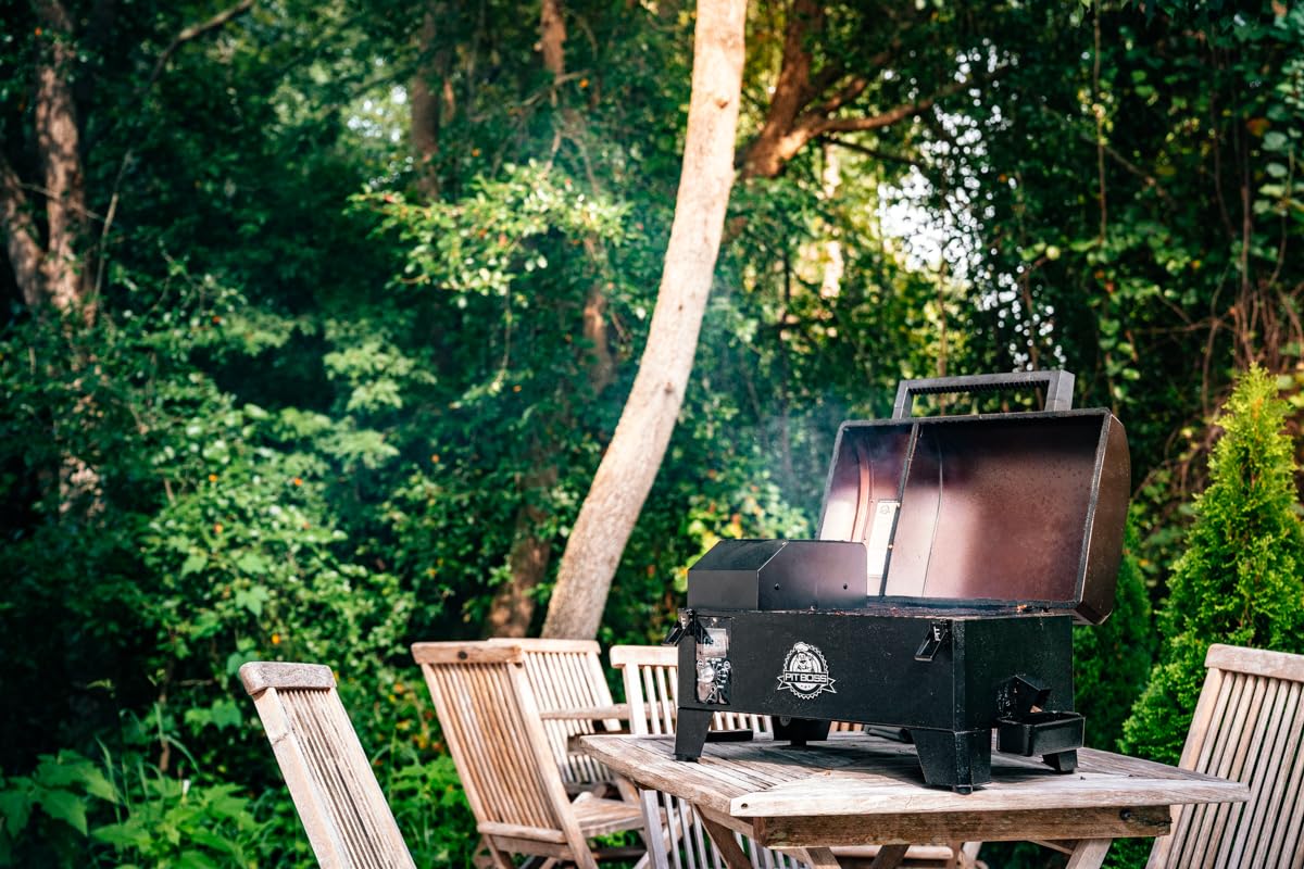Pit Boss Portable Table Top Wood Pellet Grill Mahogany