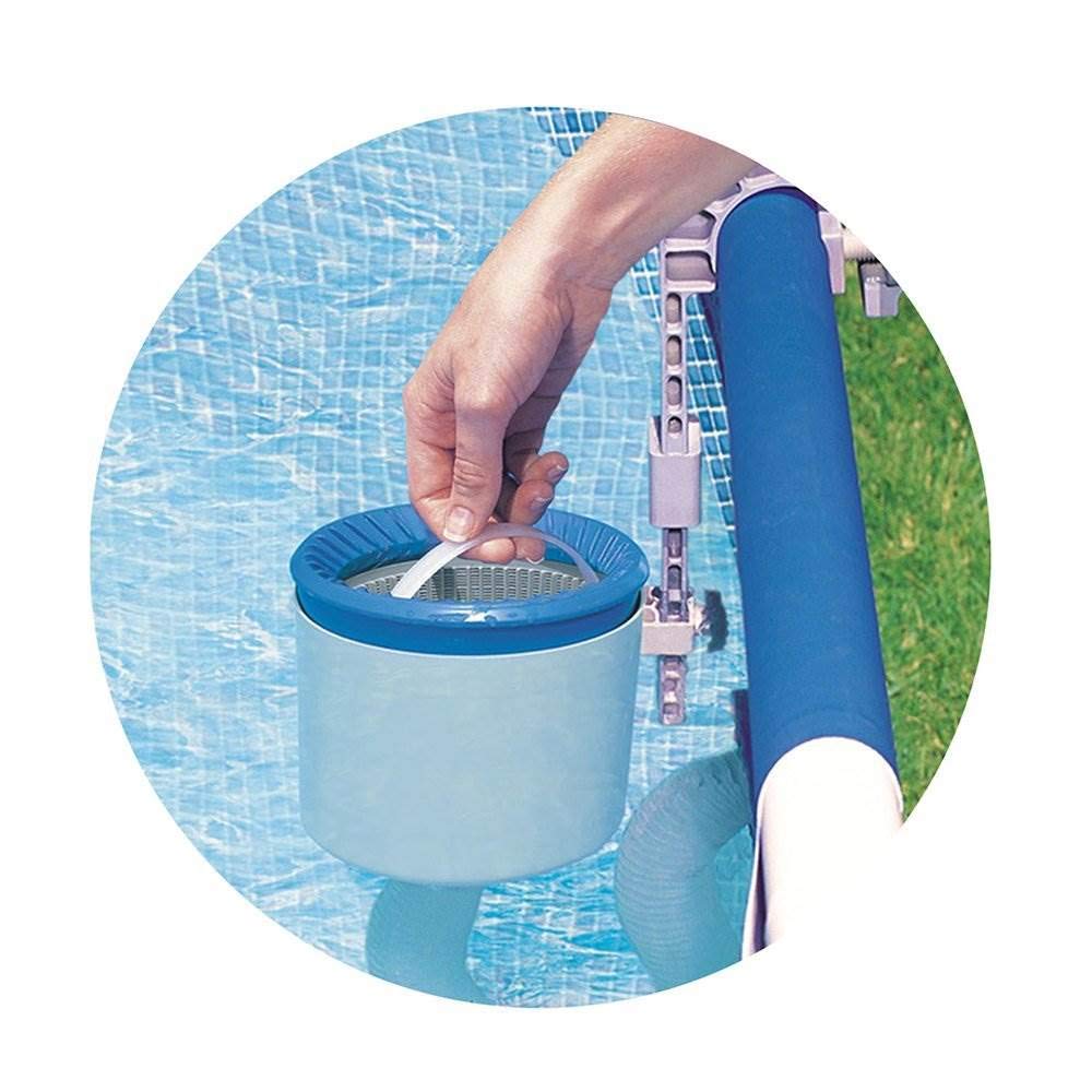 Intex Deluxe Wall Mounted Pool Surface Automatic Skimmer with Removable Strainer