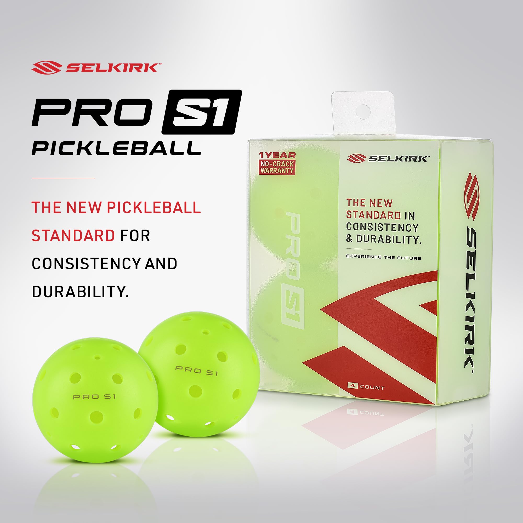 Selkirk Sport Pro S1 Ball 38 Hole Outdoor Pickleball Ballss