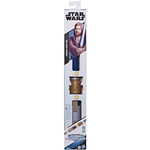 STAR WARS Lightsaber Forge OBI-Wan Kenobi Electronic Blue Lightsaber, Customizable Roleplay Toy, Toy for Kids Ages 4 and Up
