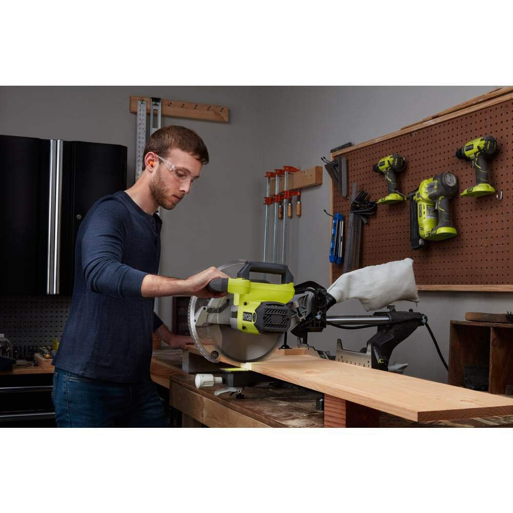Ryobi 15 AMP 10 in. Corded Sliding Compound Miter Saw