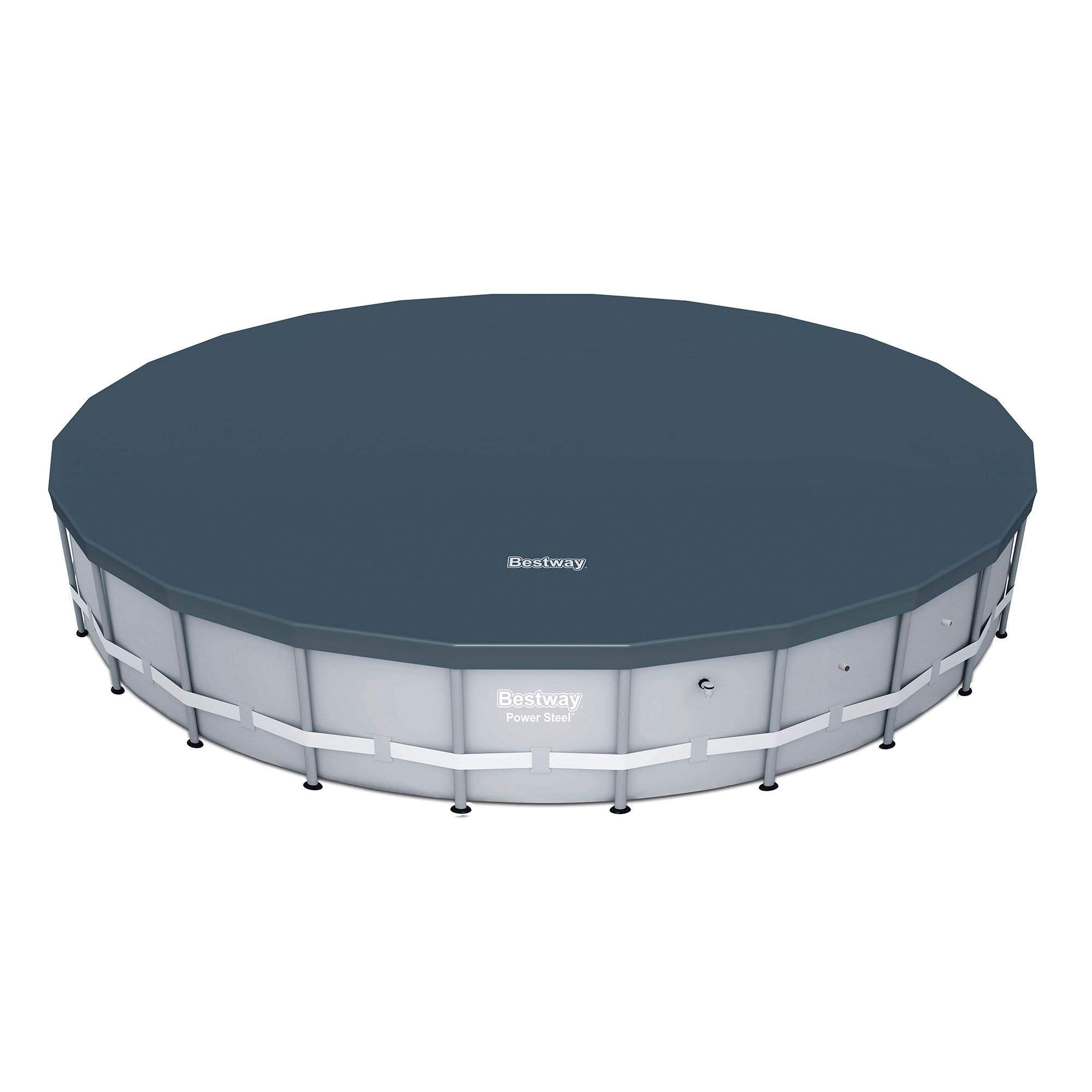 Bestway 18' Round PVC Pool Debris Cover for Steel Pro Frame Pools