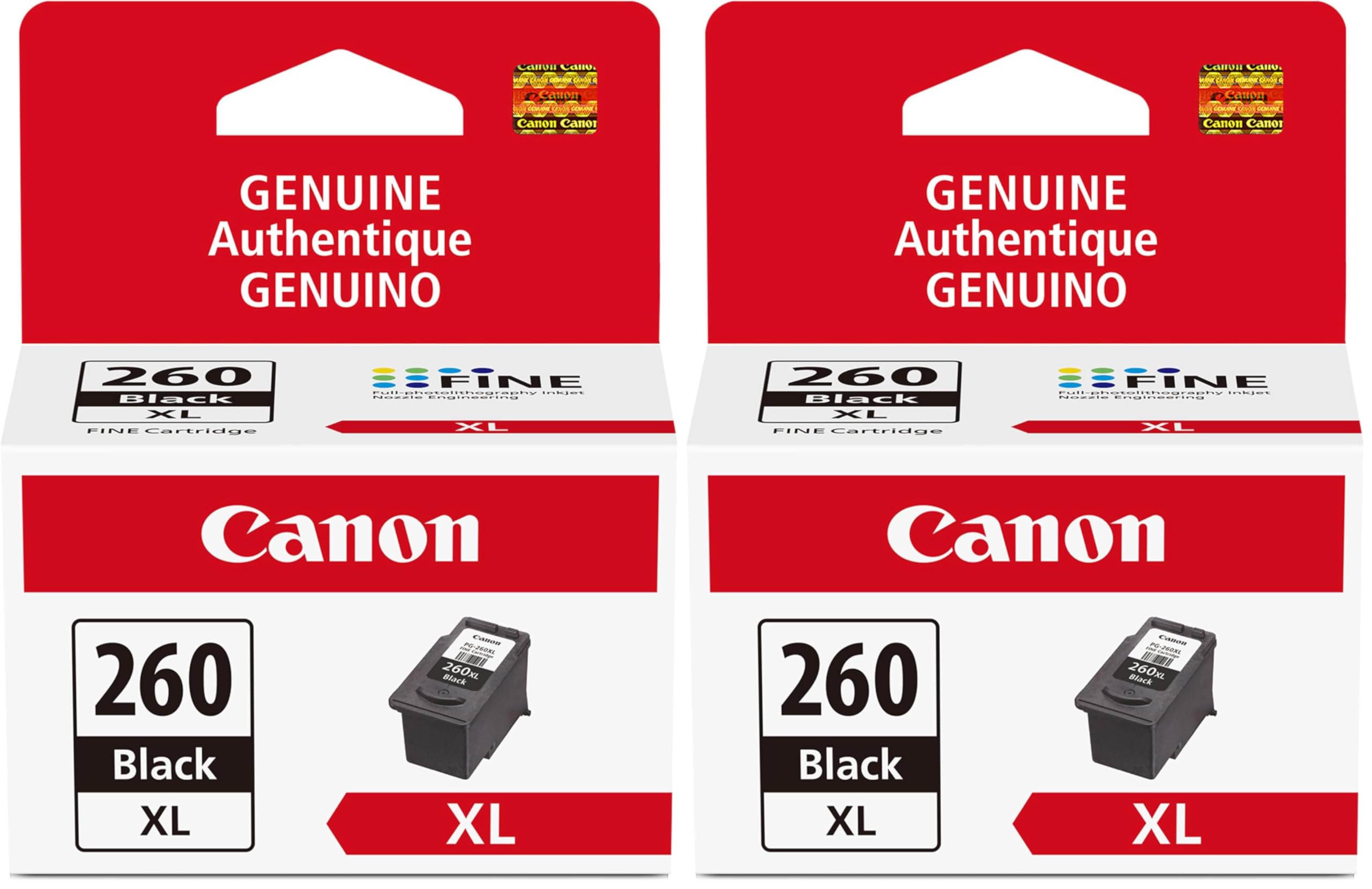 Canon PG-260 XL Genuine Black Ink Cartridge, Compatible with TS5320/6420/6420a,TR7020/7020a