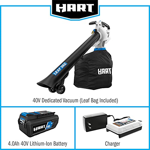 Hart 40V Cordless Leaf Vacuum Kit (Includes 4.0Ah Li-Ion Battery + Charger)