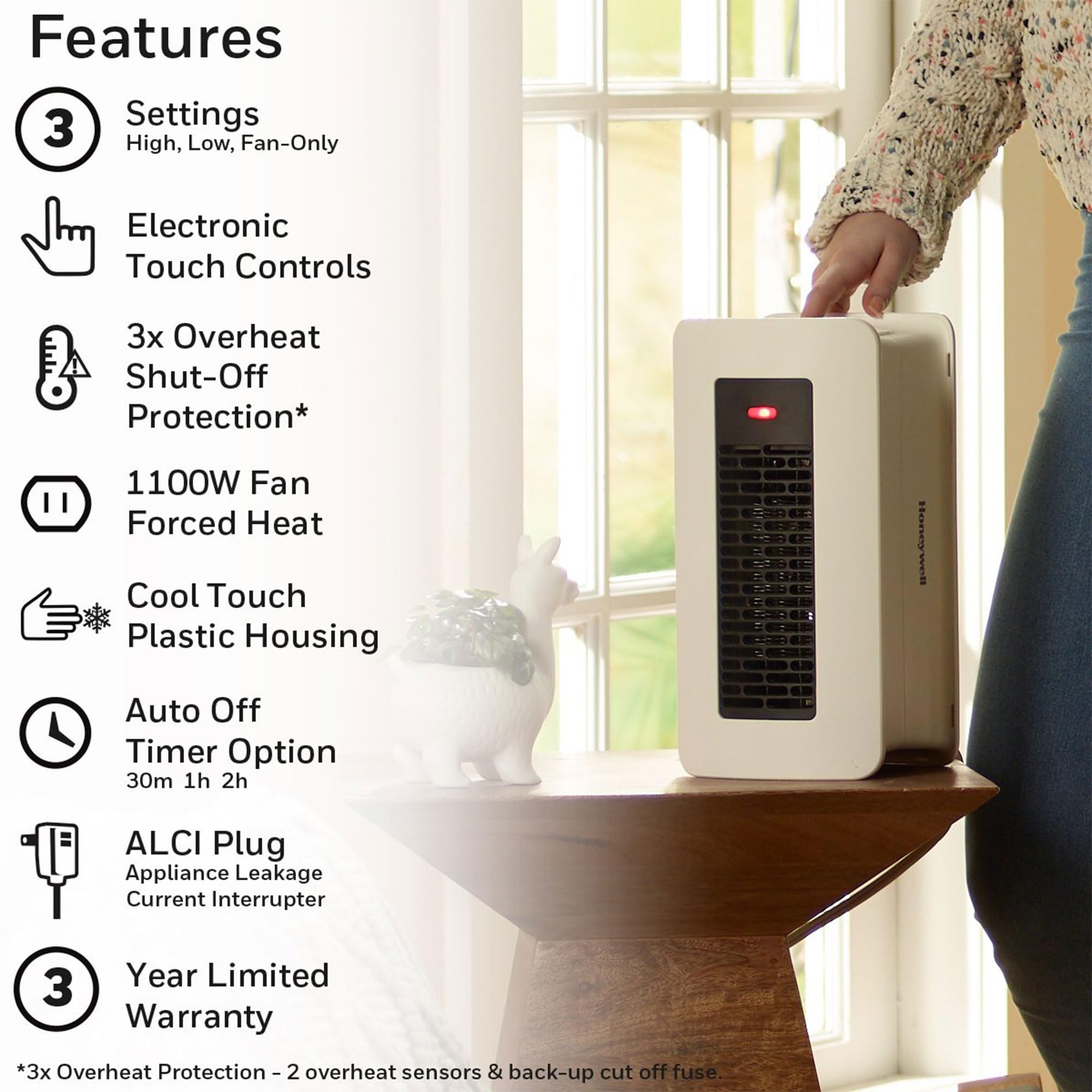 Honeywell VersaHeat Digital 2-in-1 Position Heater and Fan