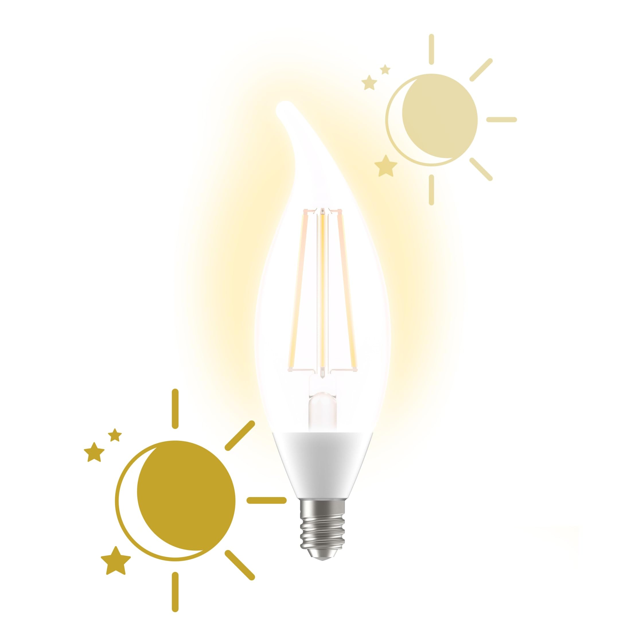 GE LED+ CA11 Dusk to Dawn LED Light Bulbs