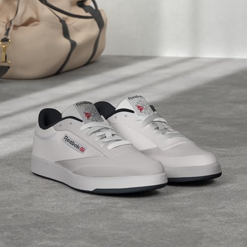 Reebok Mens Club C 85 Mens Tennis Shoes, Casual Fashion White Sneakers for Men