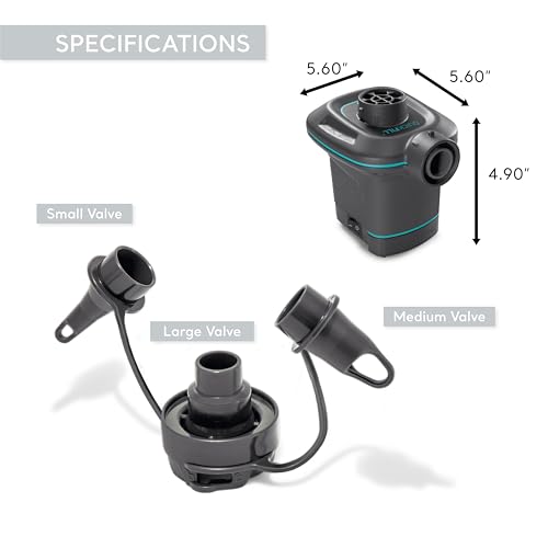 Intex 120V Quick Fill AC Electric Air Pump w/ 3 Interconnected Nozzles (2 Pack)