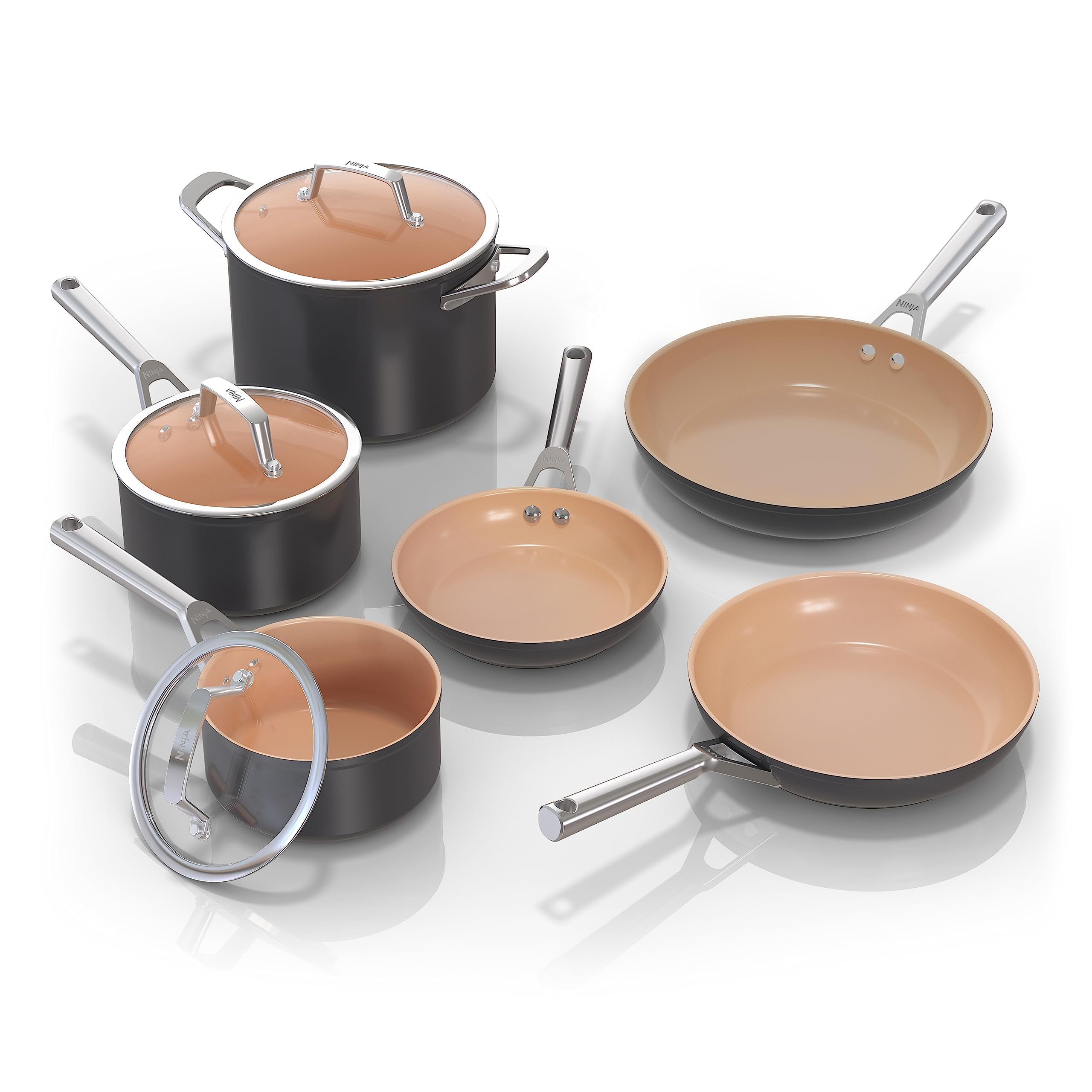 Ninja CW90020 Extended Life Premium Ceramic 8" Fry Pan , Nonstick Fry Pans and Pots