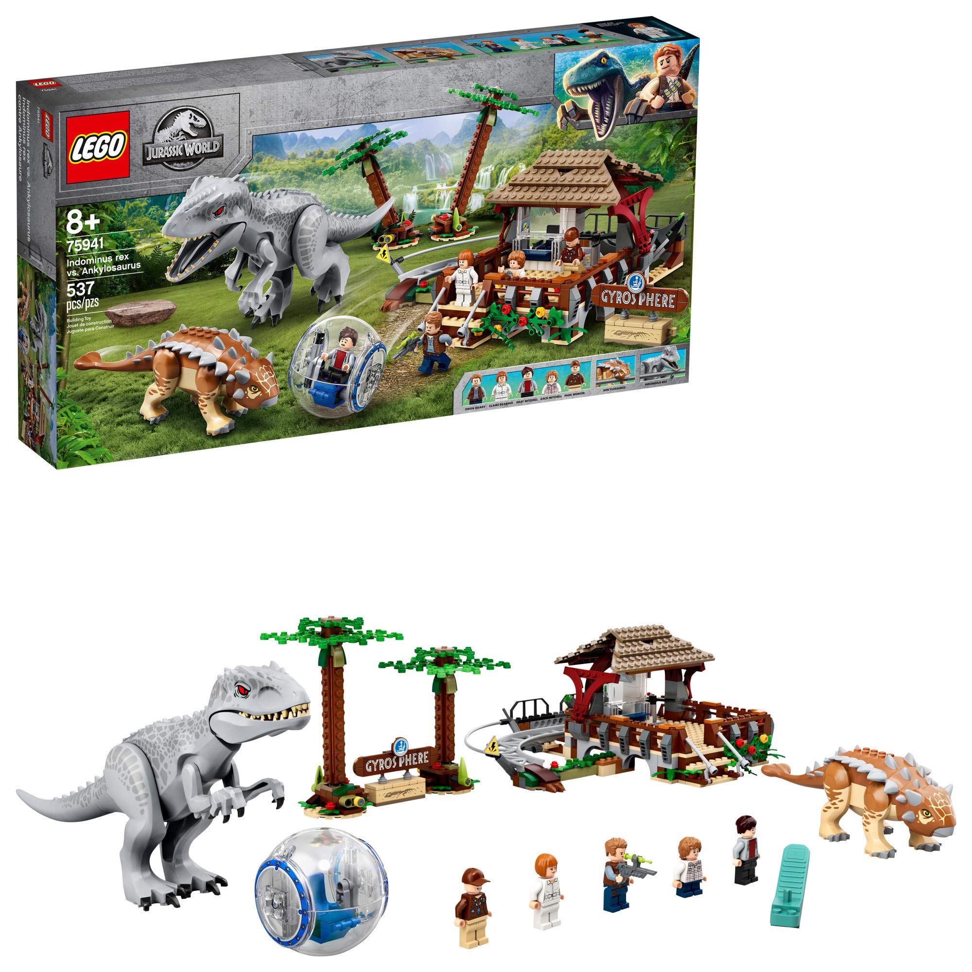 LEGO Jurassic World Indominus rex vs. Ankylosaurus 75941 (537 Pieces)