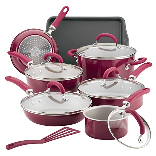 Rachael Ray Create Delicious Nonstick Cookware Induction Pots and Pans Set