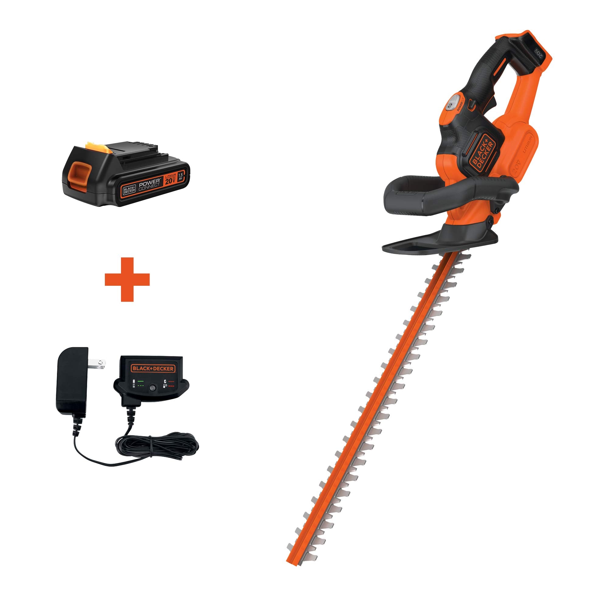 BLACK+DECKER 20V MAX* Cordless Hedge Trimmer with POWERCOMMAND Powercut