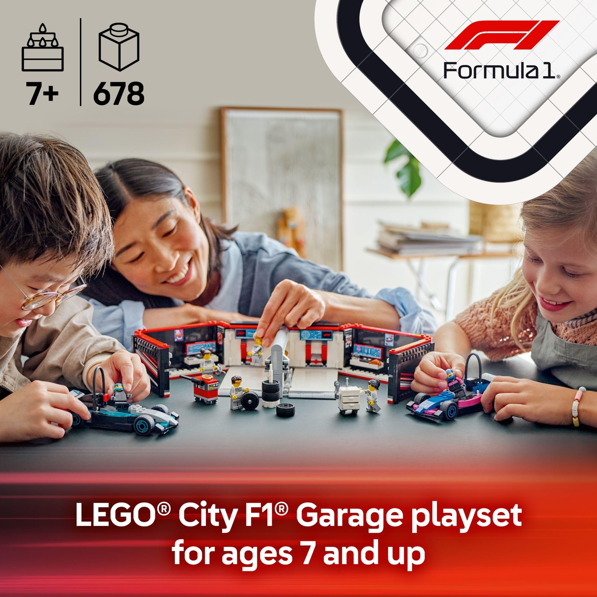 LEGO City F1 Garage & Mercedes 60444