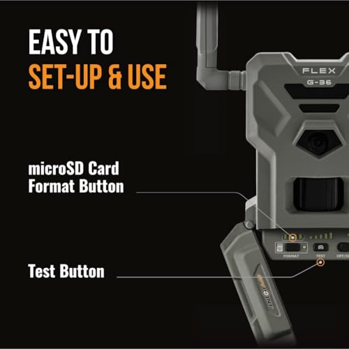SPYPOINT Flex G-36 Twin Pack Cellular Trail Camera, 36MP Photos and 1080p Videos with Sound, GPS Enabled, Dual-Sim LTE Connectivity