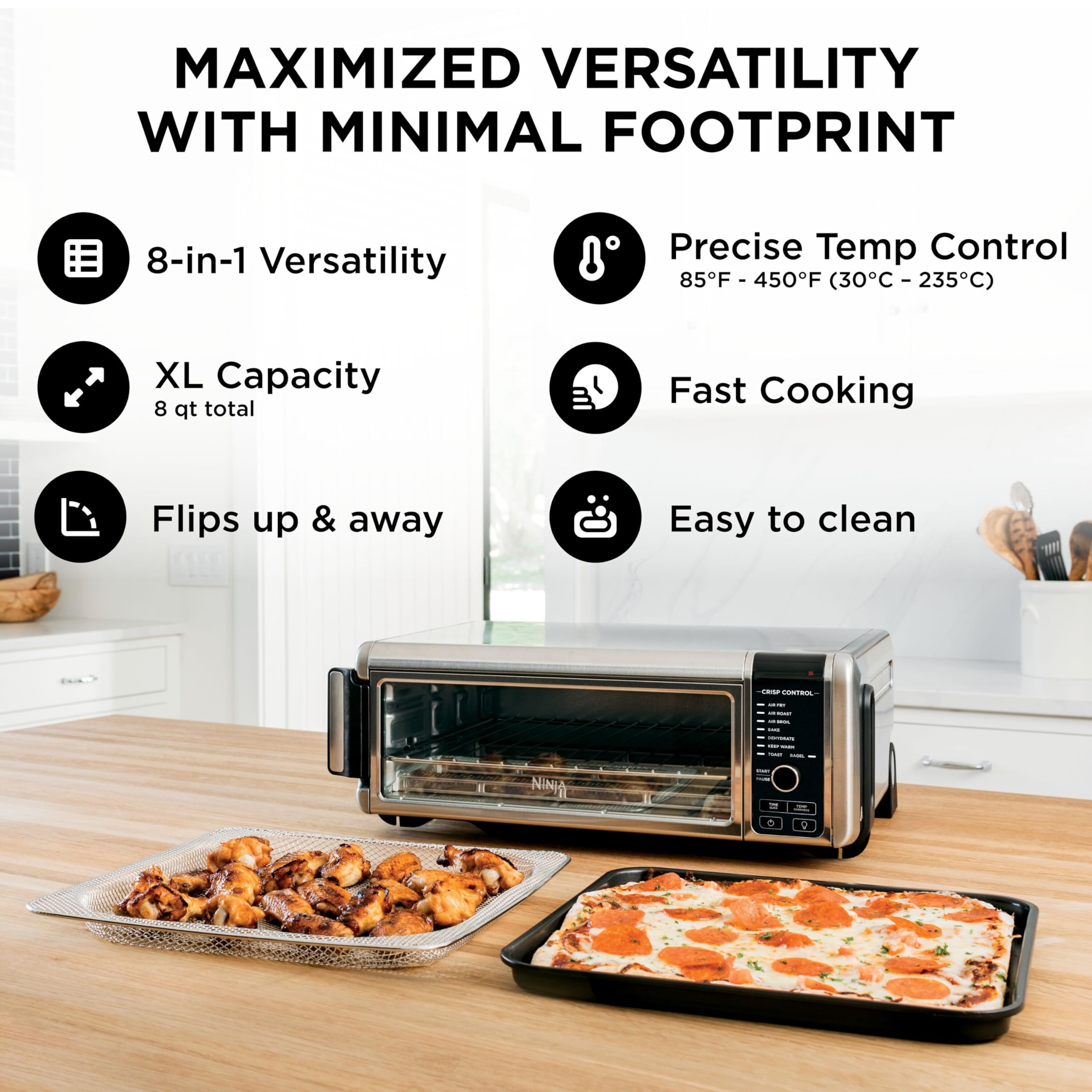 Ninja SP101 Digital Air Fry Countertop Oven with 8-in-1 Functionality