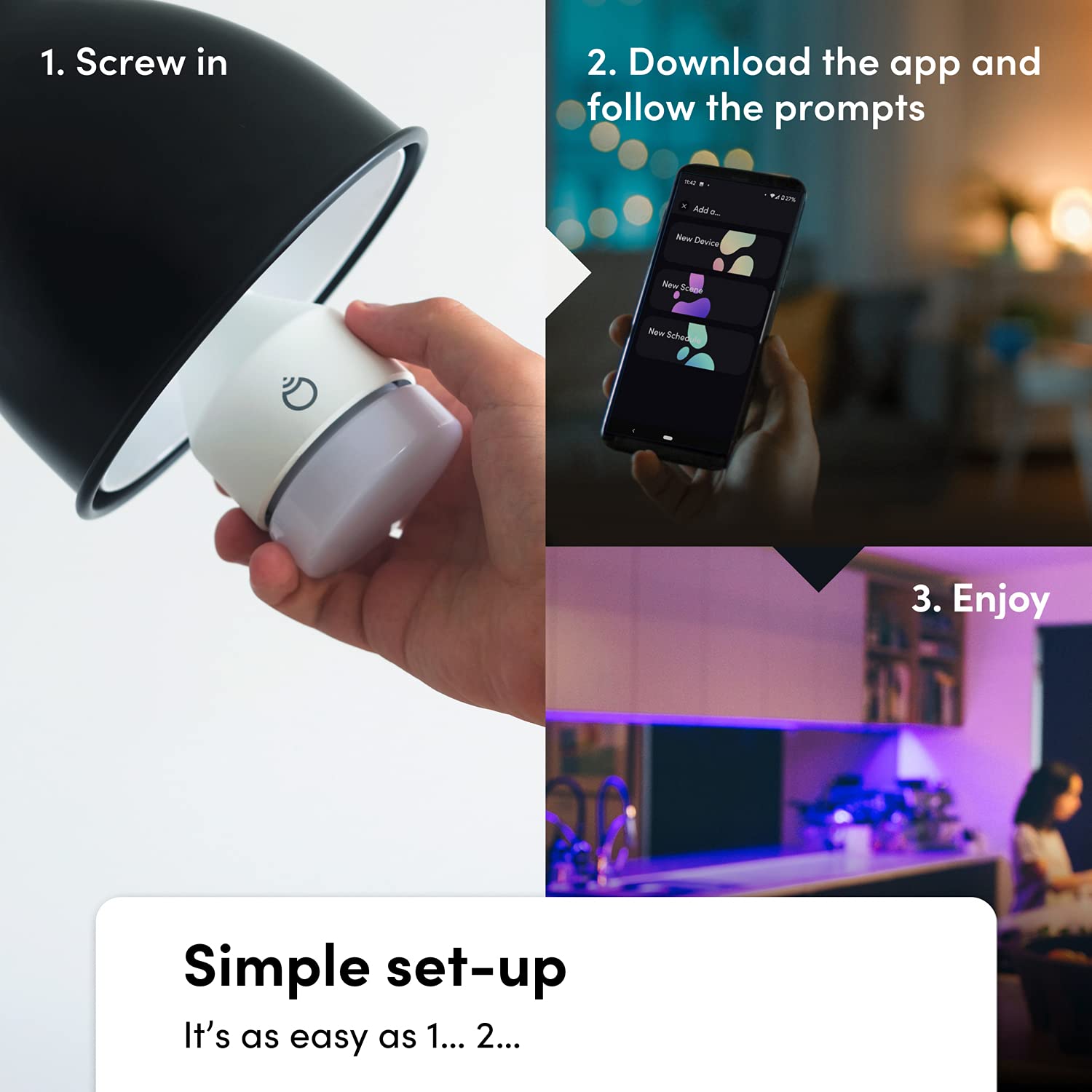 LIFX Clean, A19 1100 lumens, Full Color with Antibacterial HEV, Wi-Fi Smart LED Light Bulb