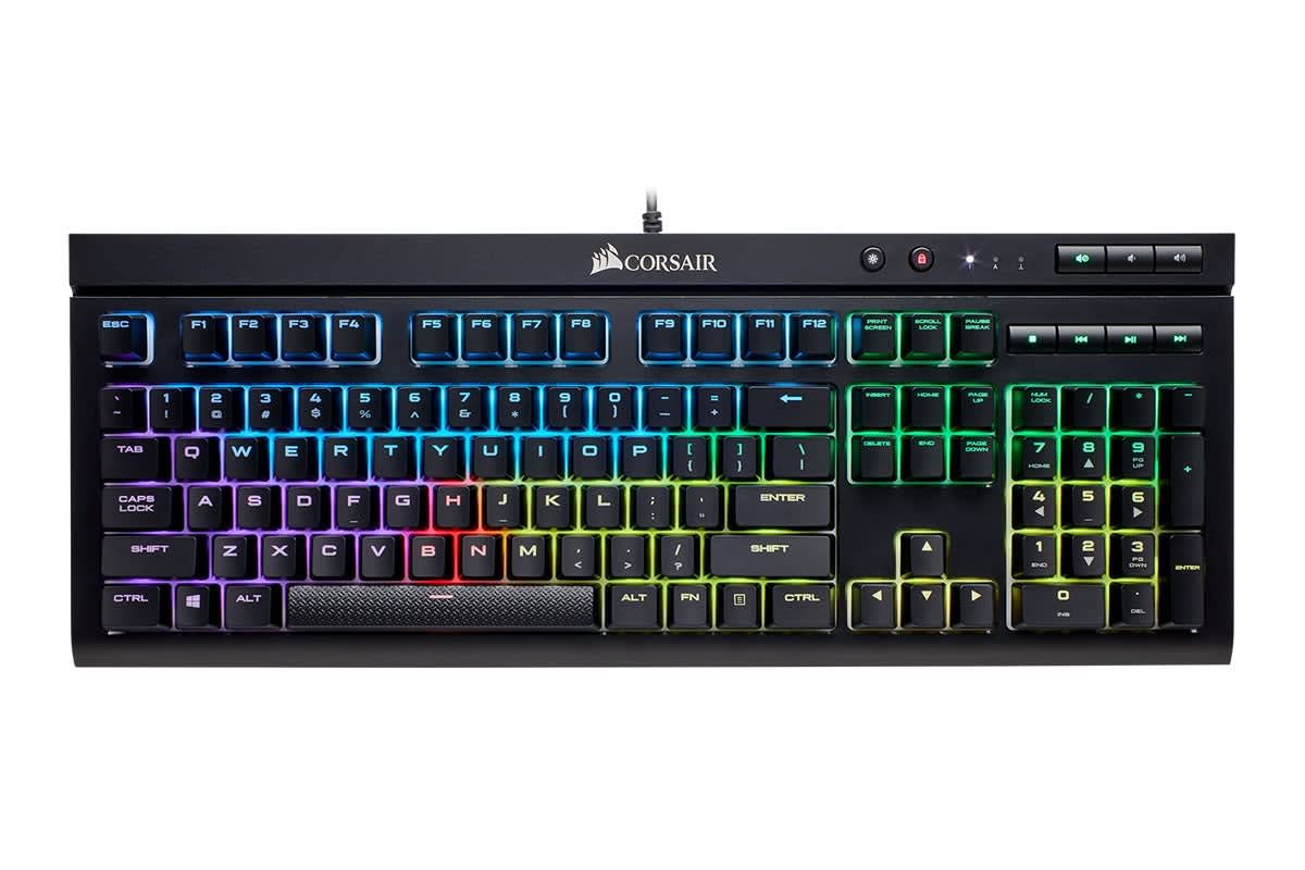 CORSAIR - K68 RGB Mechanical Gaming Keyboard RGB Backlit Cherry MX Red Switch - Black