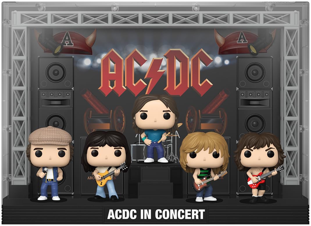 Funko AC/DC Pack 5 Figurines POP! Moments DLX Vinyl AC/DC in Concert 9 cm