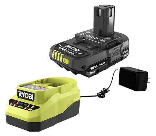 Ryobi One+ 18v Lithium Ion 2.0ah Battery and Charger Kit Fast Charging Under 1 hour
