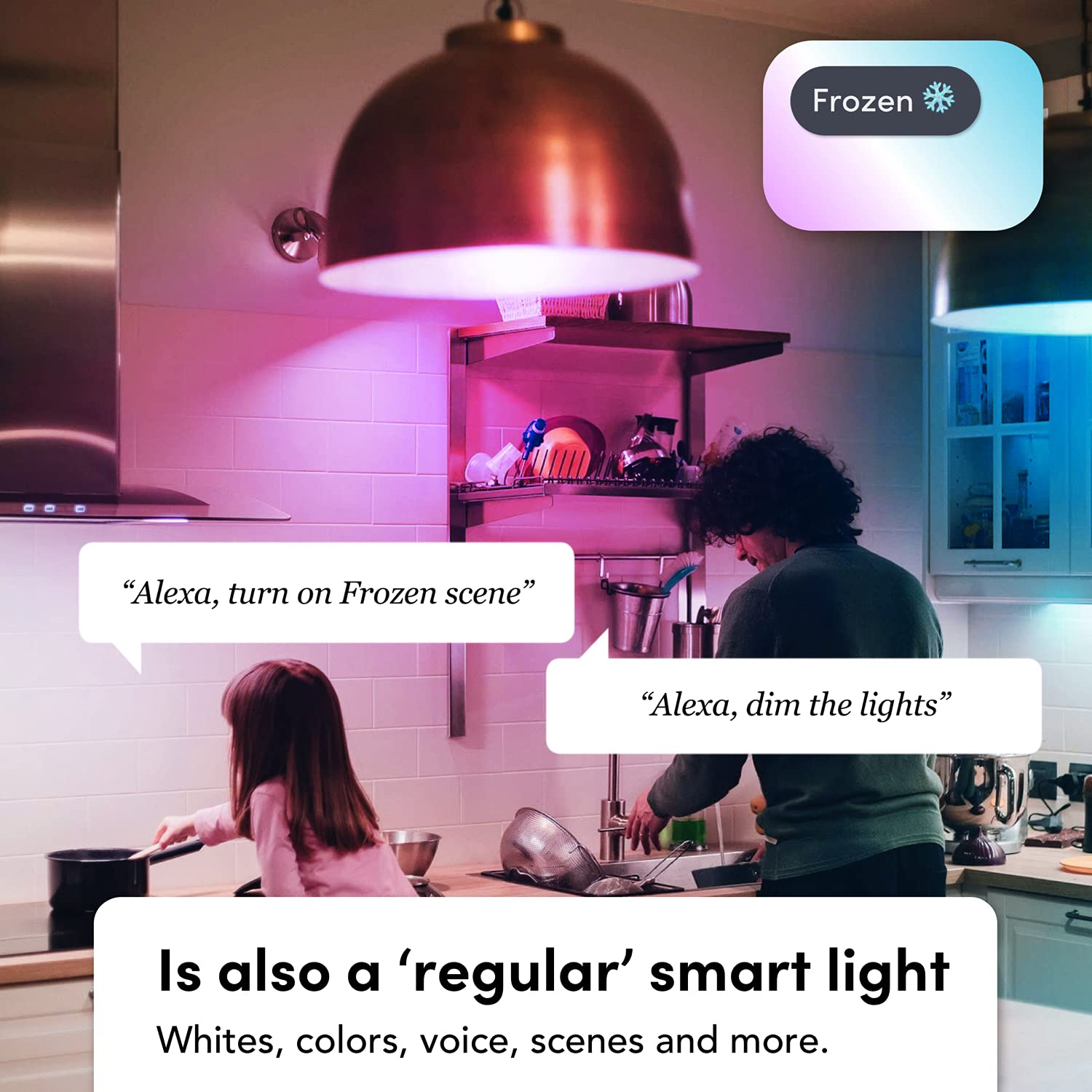 LIFX Clean, A19 1100 lumens, Full Color with Antibacterial HEV, Wi-Fi Smart LED Light Bulb