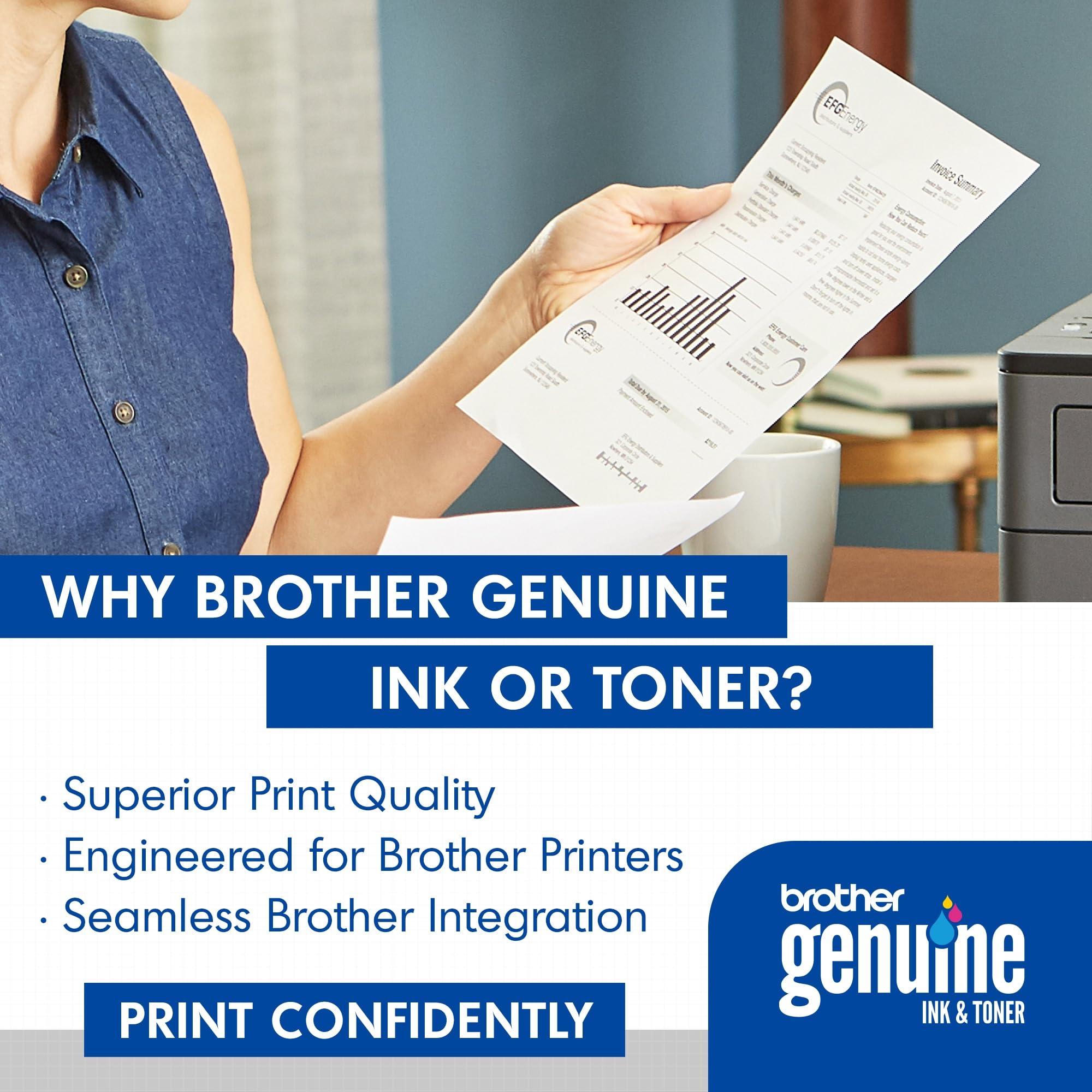 Brother Genuine TN420 Mono Laser Toner Cartridge, Black
