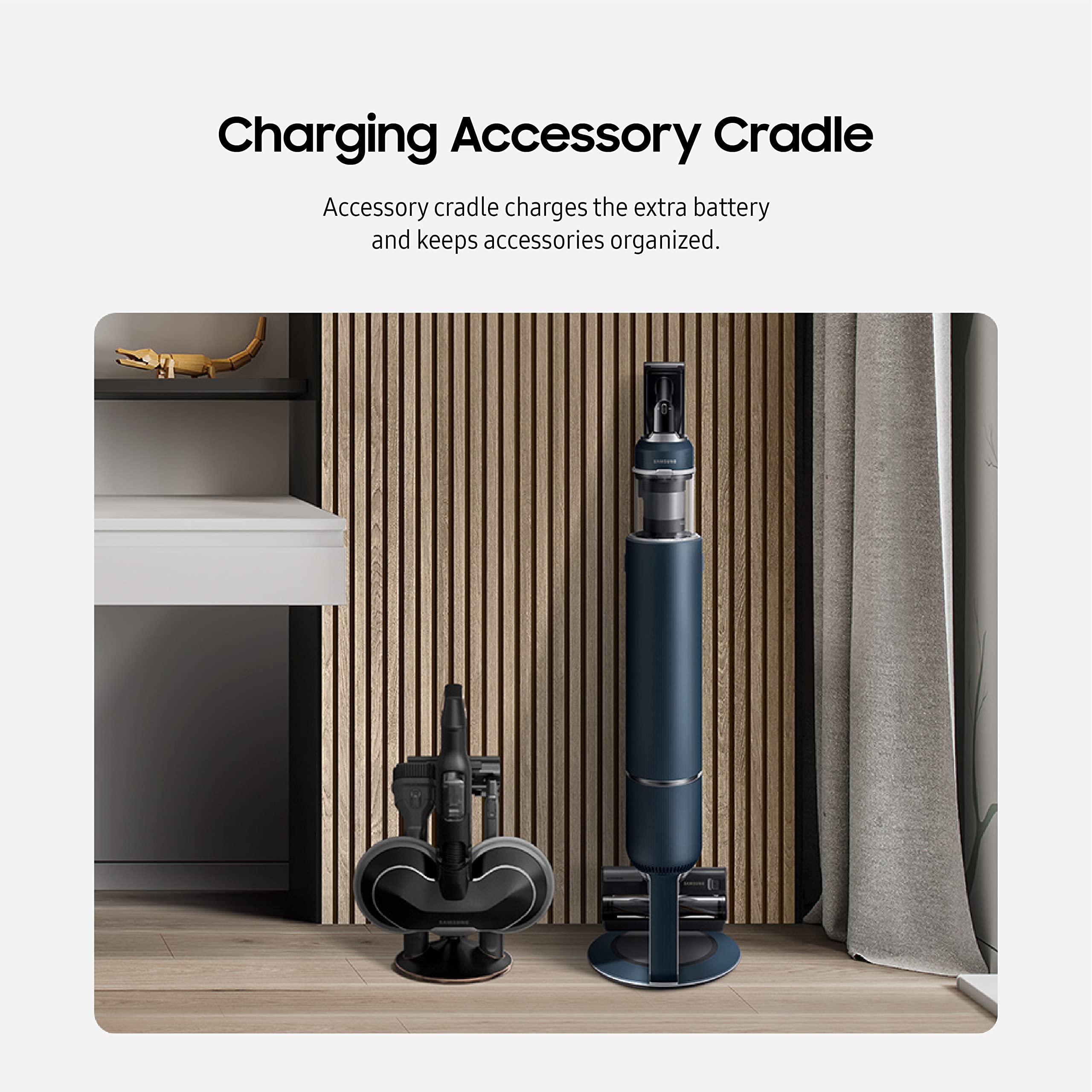 Samsung Bespoke Jet Cordless Stick Vacuum Cleaner with All in One Clean Station, Powerful Floor Cleaning for Carpet, Hardwood, Tile, Lightweight