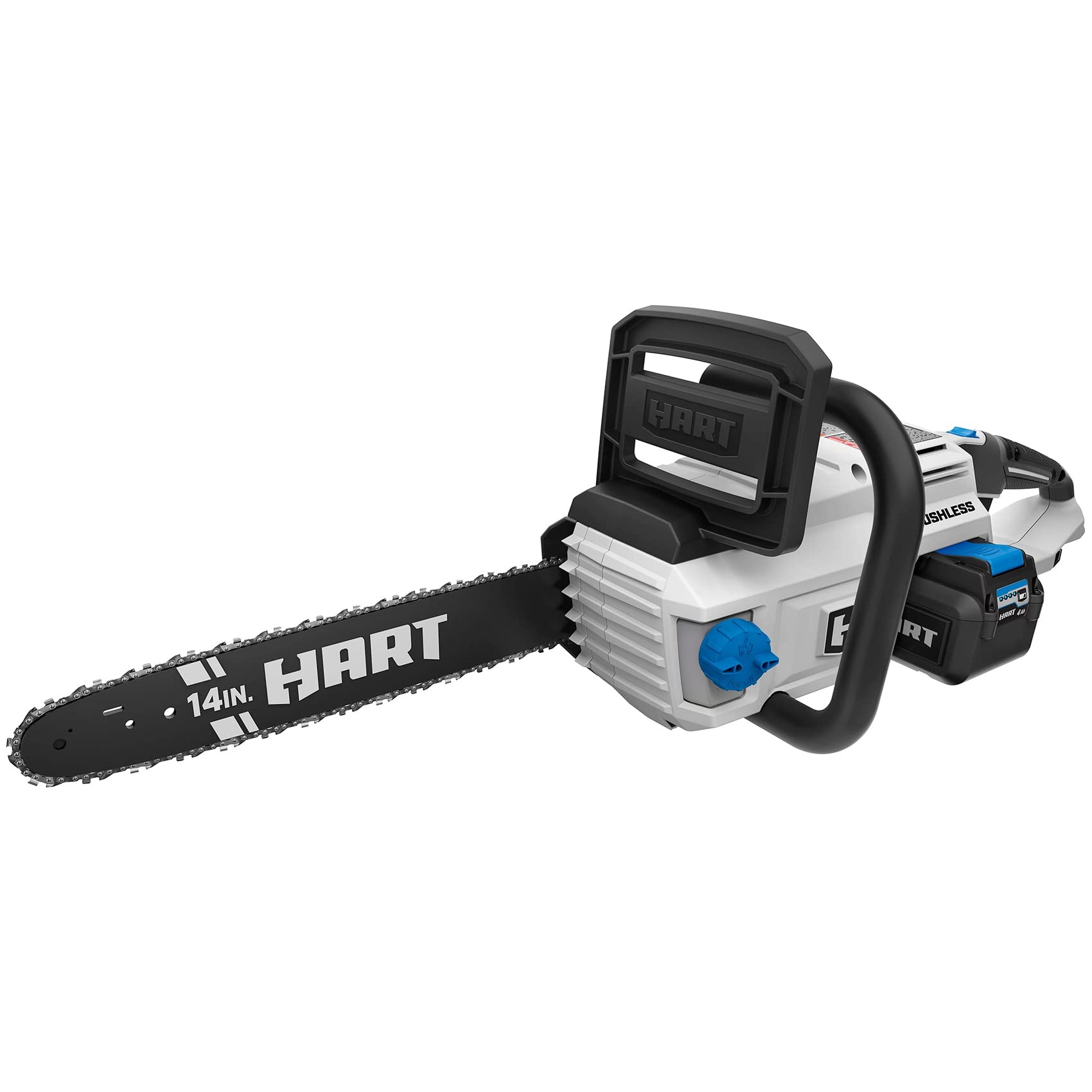 HART 40-Volt Cordless Brushless 14-inch Chainsaw Kit (1) 4.0Ah Lithium-Ion