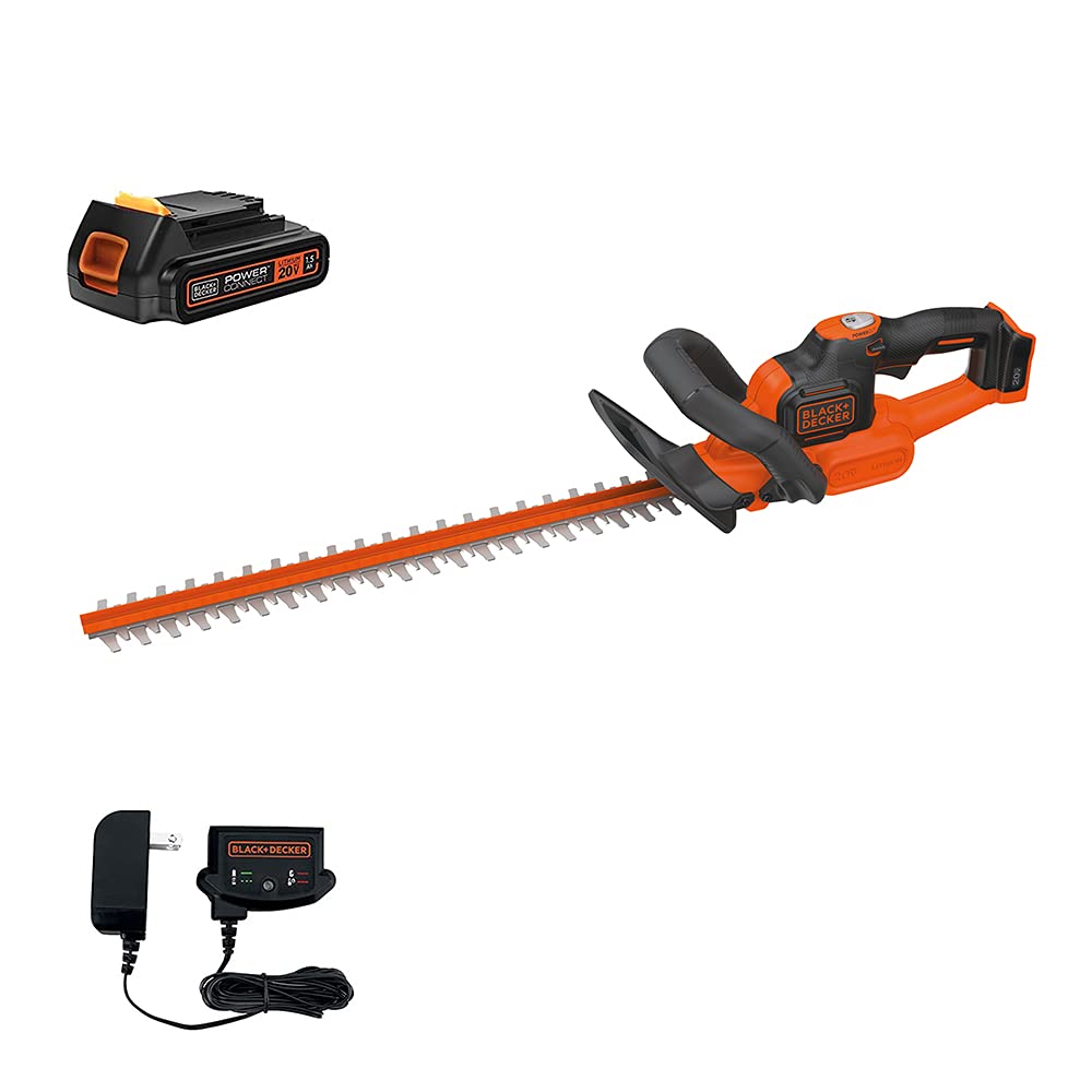 BLACK+DECKER 20V MAX* Cordless Hedge Trimmer with POWERCOMMAND Powercut