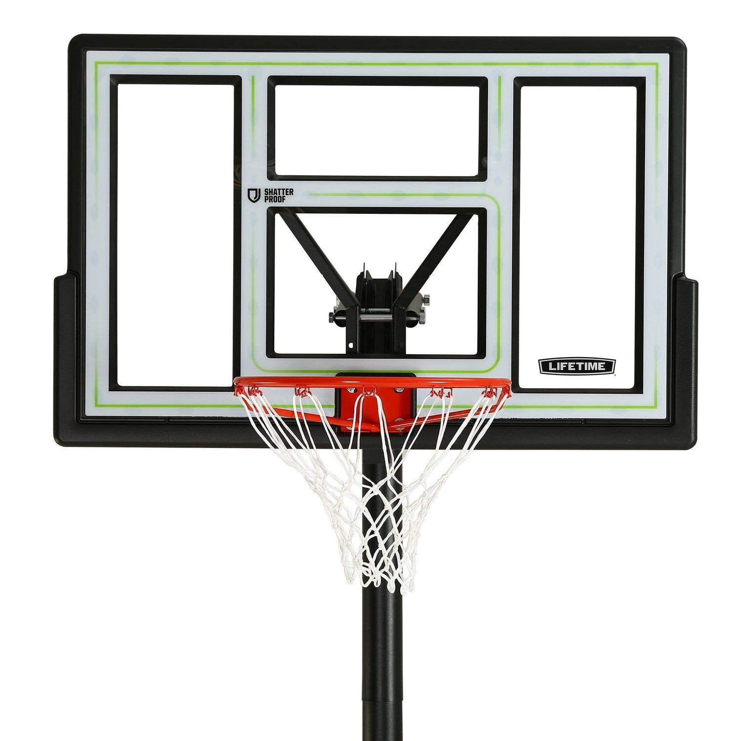 Lifetime 46" Shatterproof Portable Height Adjustable Basketball System, 90584